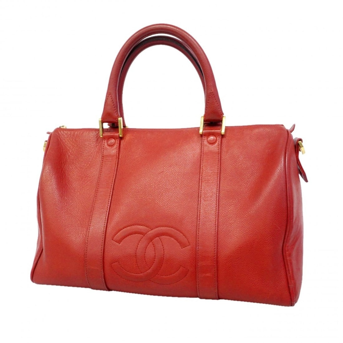 Chanel handbag, caviar leather, red, women's, P3286569 (1 of 14)