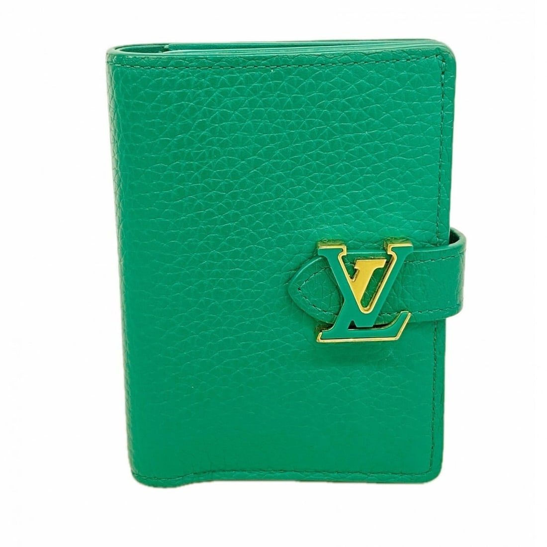 Louis Vuitton Taurillon Leather LV Vertical Wallet Compact M82438 Emroad Women's P3262432: --- Catalog ---Category: SizeSize (HxWxD): 12cm x 8.5cm x 2.5cm / 4.72'' x 3.34'' x 0.98''Category: DesignType: Wallet (bi-fold)Color: GreenGender: WomenCategory: GeneralMPN: M82438Brand: Louis Vuitto
