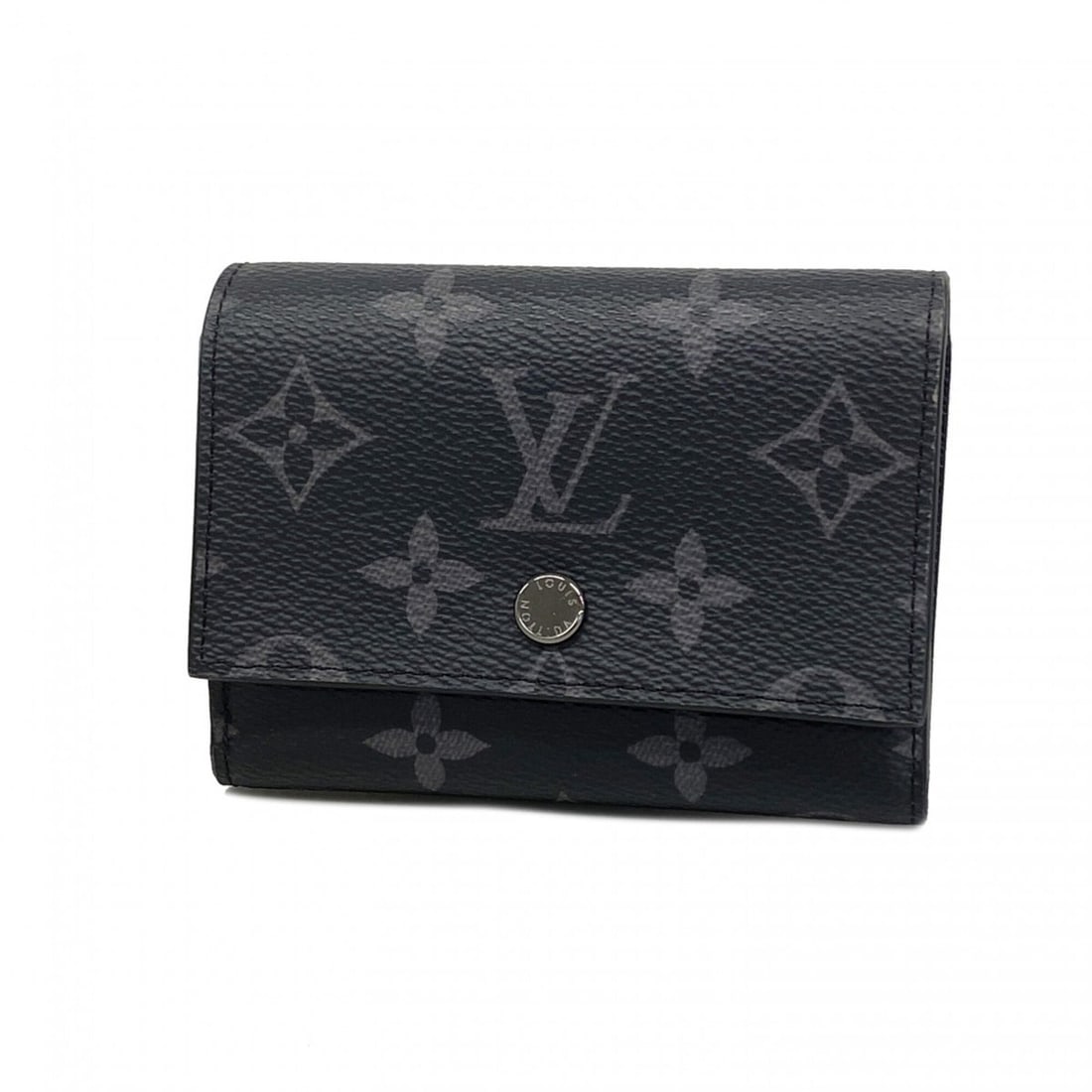 Louis Vuitton Tri-fold Wallet Monogram Eclipse Victor M12598 Black Men's P3248893 (1 of 9)