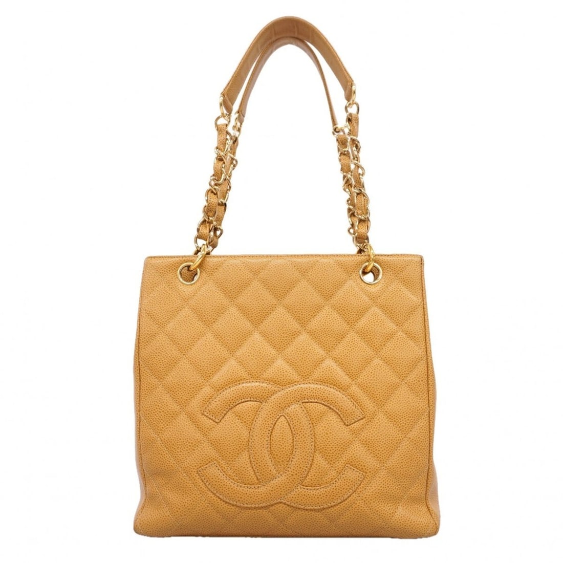 Chanel Matelassé Chain Tote Bag, Caviar Leather, Brown, Women's: --- Catalog ---Category: SizeSize (HxWxD): 24cm x 25cm x 9cm / 9.44'' x 9.84'' x 3.54''Category: DesignType: Tote bagColor: BrownGender: WomenMaterial: Grained Calfskin Hardware Color: GoldCategory: G
