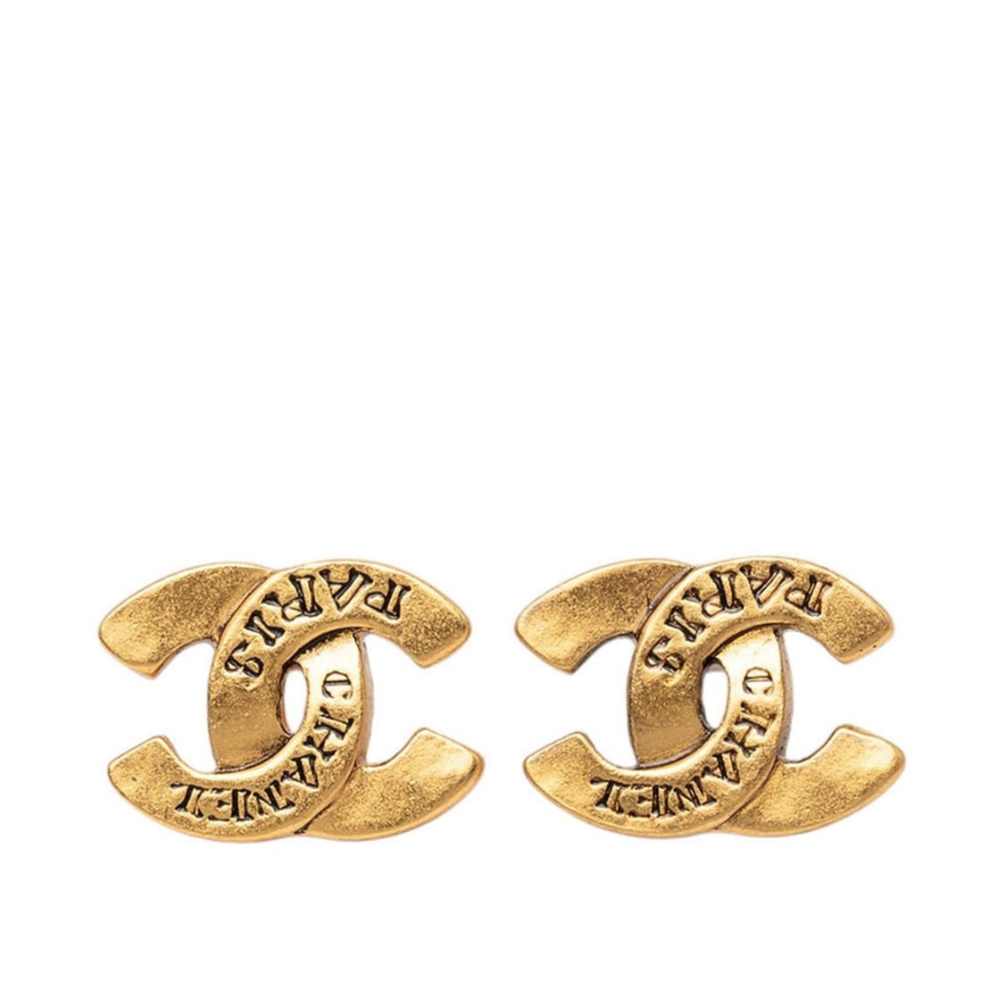 Chanel Coco Mark Vintage Stud Earrings 99A Gold Plated Women's CHANEL (1 of 9)