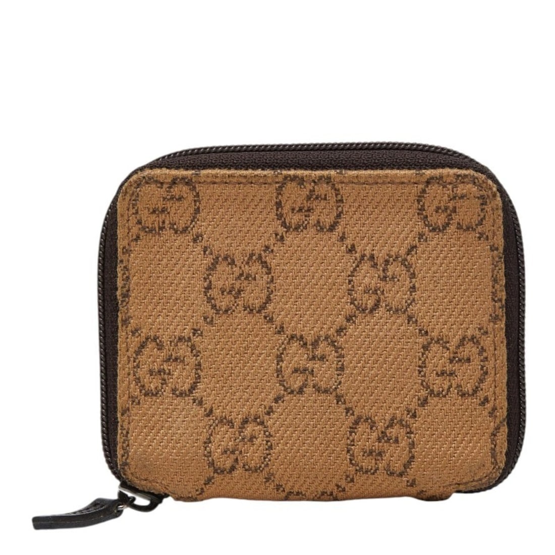 Gucci GG Canvas Round Zip Wallet/Coin Case 03998 Beige Leather Women's GUCCI: --- Catalog ---Category: SizeSize (HxWxD): 7.5cm x 8.5cm x 1.5cm / 2.95'' x 3.34'' x 0.59''Category: DesignType: Coin purse/coin caseColor: BeigeGender: WomenMaterial: Canvas , Leather Category: Gener