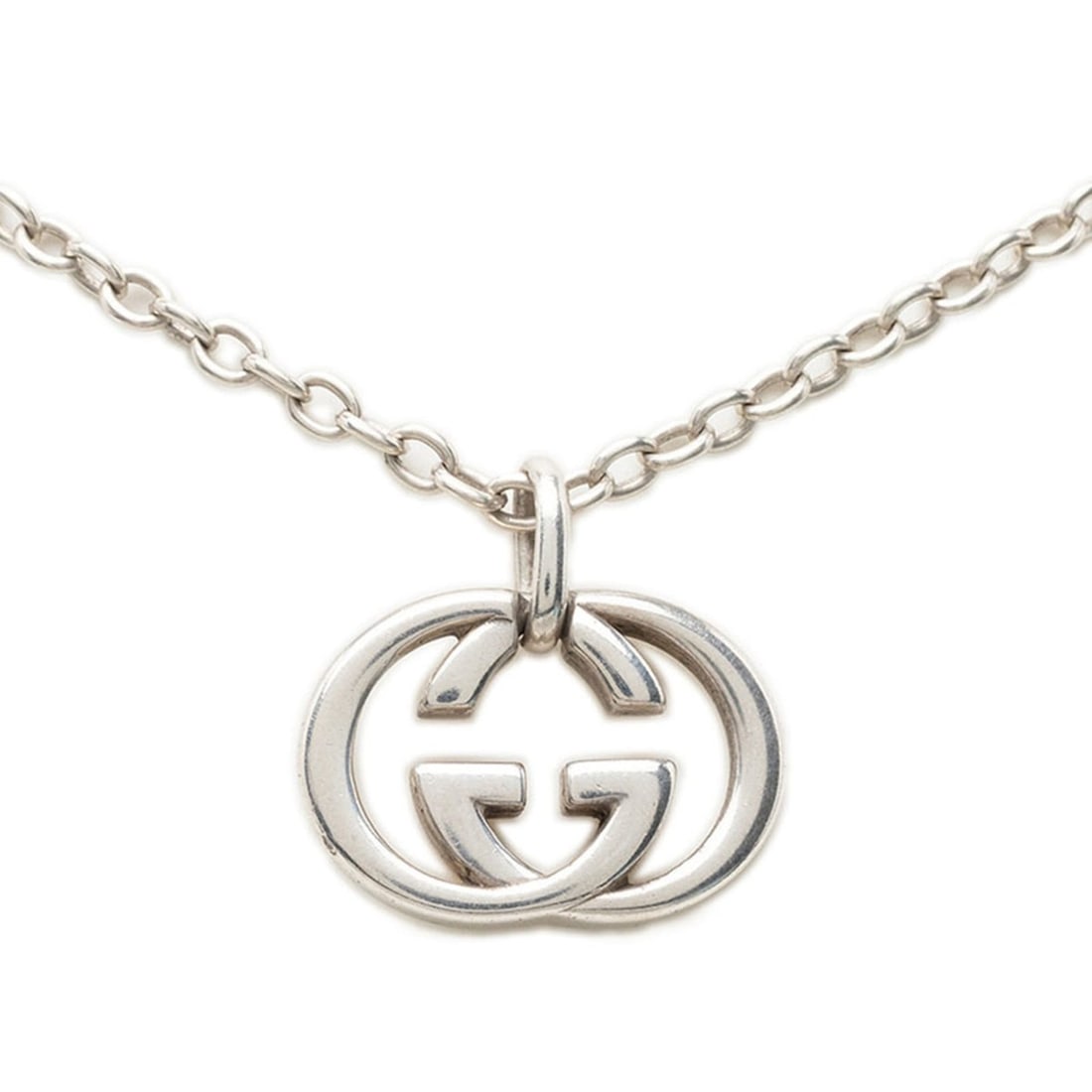 Gucci Interlocking G Chain Pendant Necklace, SV925 Silver, Women's GUCCI: --- Catalog ---Category: SizePendant Size: 26.6mm x 27.3mm / 1.04'' x 1.07''Neck Circumference: 53.3 cm / 20.98''Category: DesignGender: WomenMaterial: Silver 925Pendant Type: PendantNecklace Type: Ne