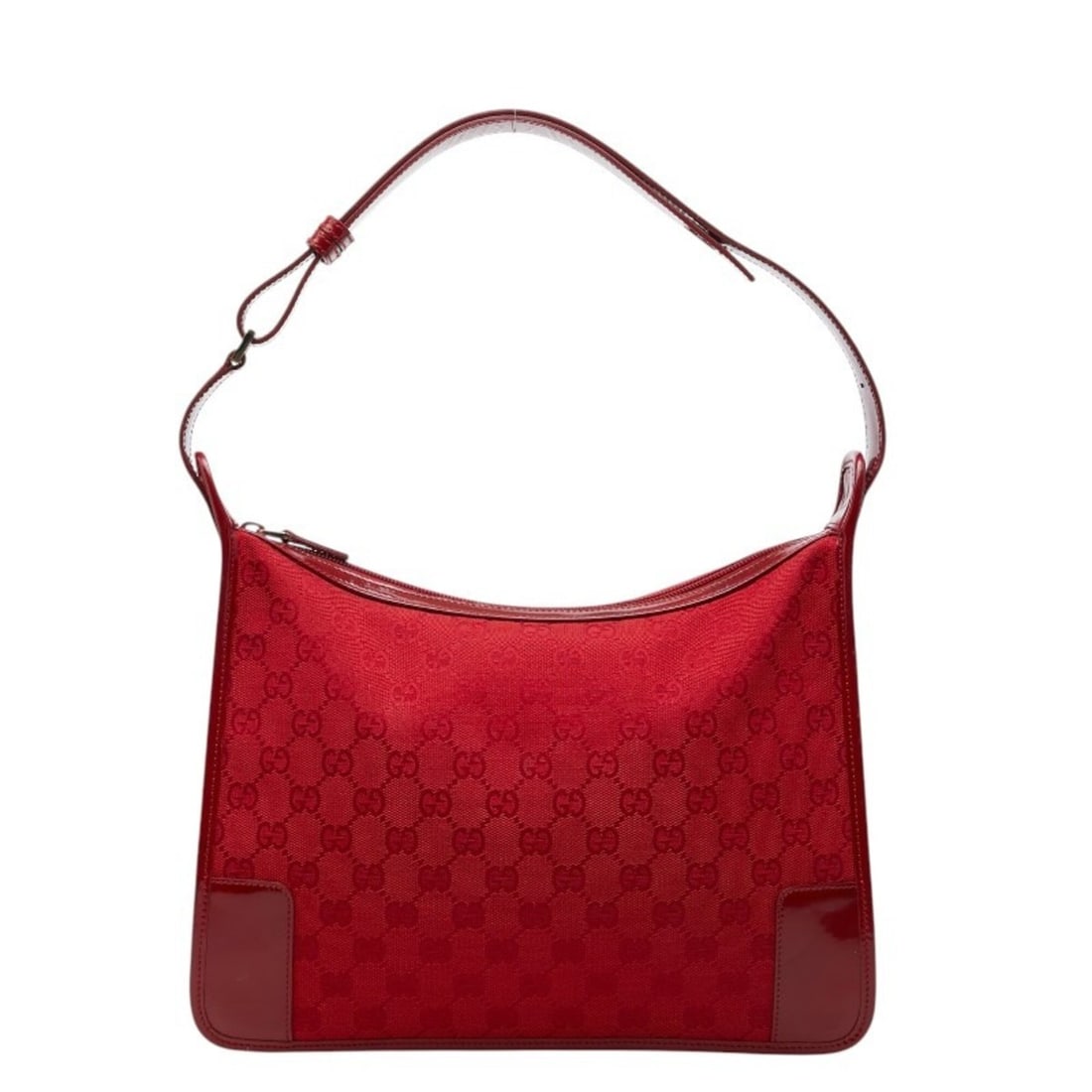 Gucci GG Canvas One-Shoulder Bag 001 4205 Red Patent Leather Women's GUCCI: --- Catalog ---Category: SizeSize (HxWxD): 22cm x 31cm x 7.5cm / 8.66'' x 12.2'' x 2.95''Category: DesignType: Shoulder bagColor: Red colorGender: WomenMaterial: Canvas , Patent leather Category: Gene