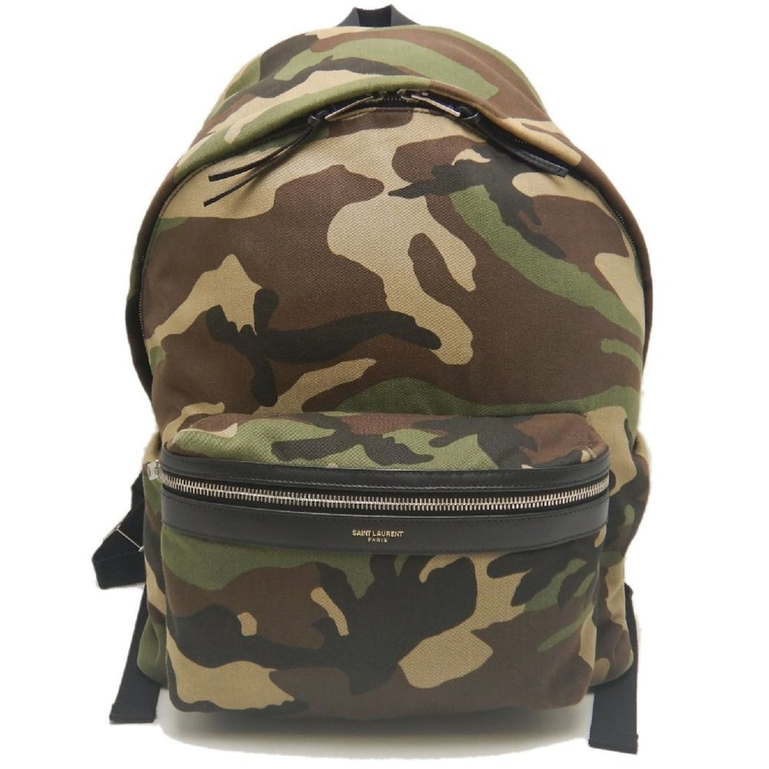 YVES SAINT LAURENT City Camouflage Bag, Pattern, PLB435988, Backpack, Canvas x Leather, Khaki, (1 of 20)