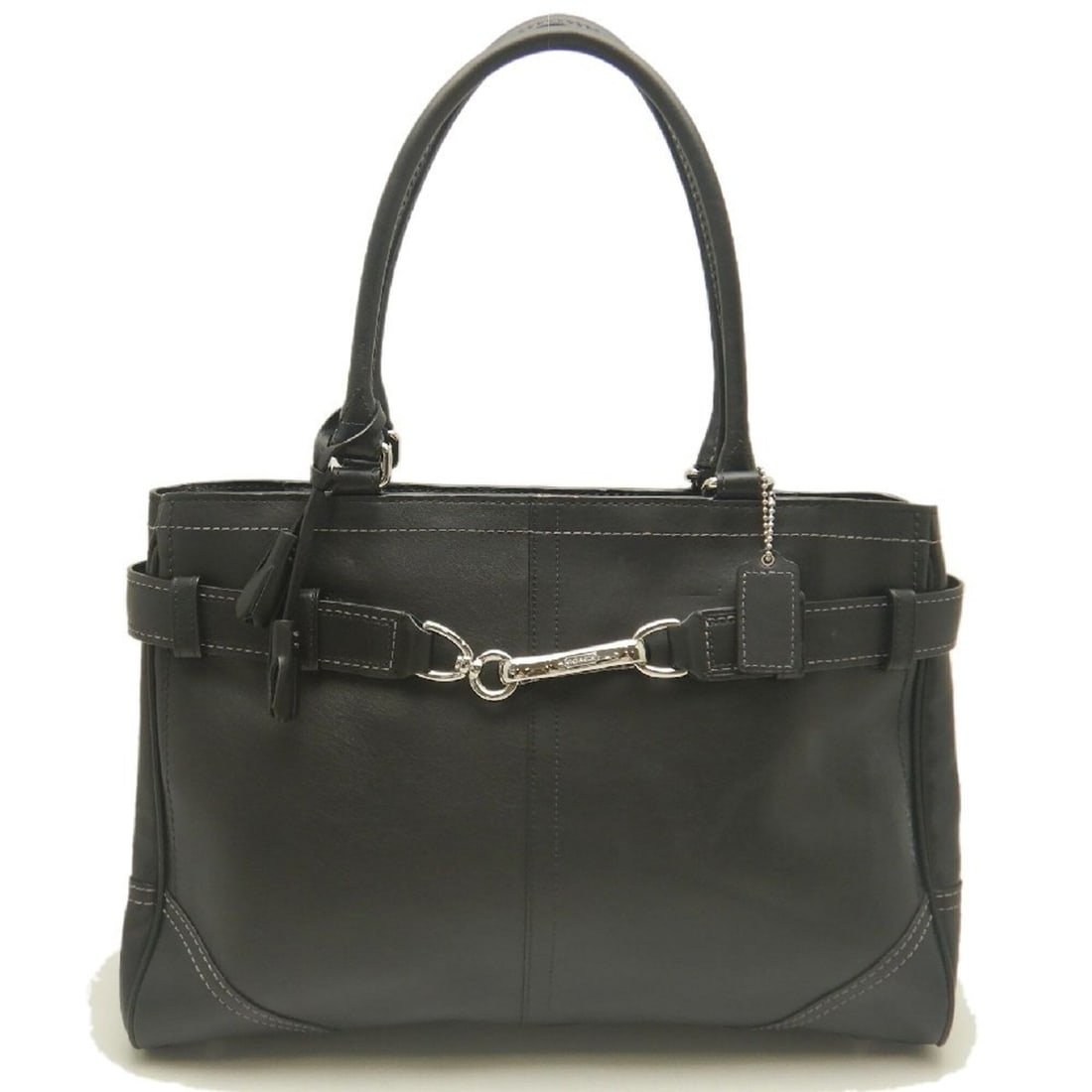 COACH Hamptons Carryall F08A71 Tote Bag, Leather, Black, Women's 254062 (1 of 20)