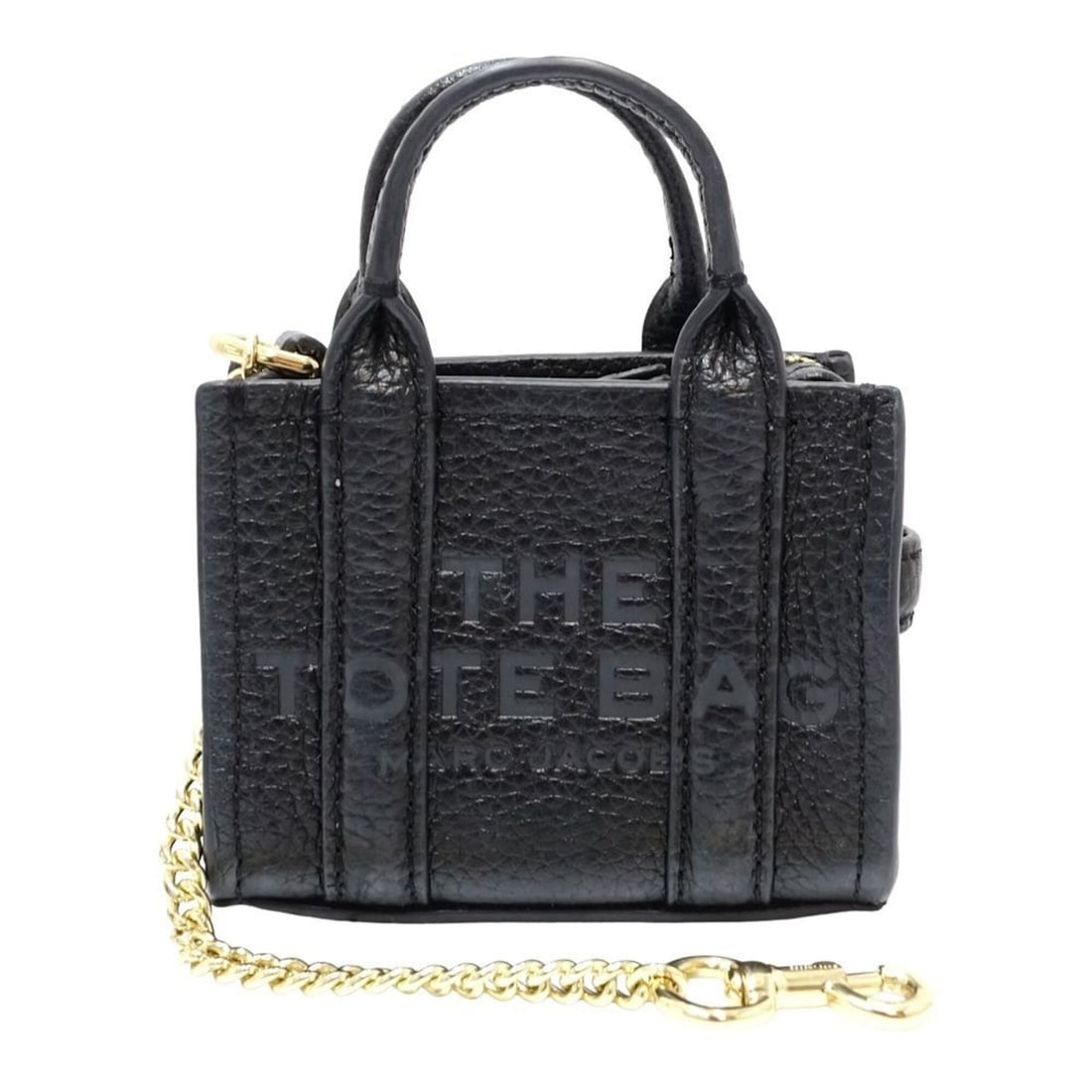 Marc Jacobs MARC BY JACOBS Keychain 2F3SCP005S07 The Leather Nano Tote Charm Black Women's 182075 (1 of 12)