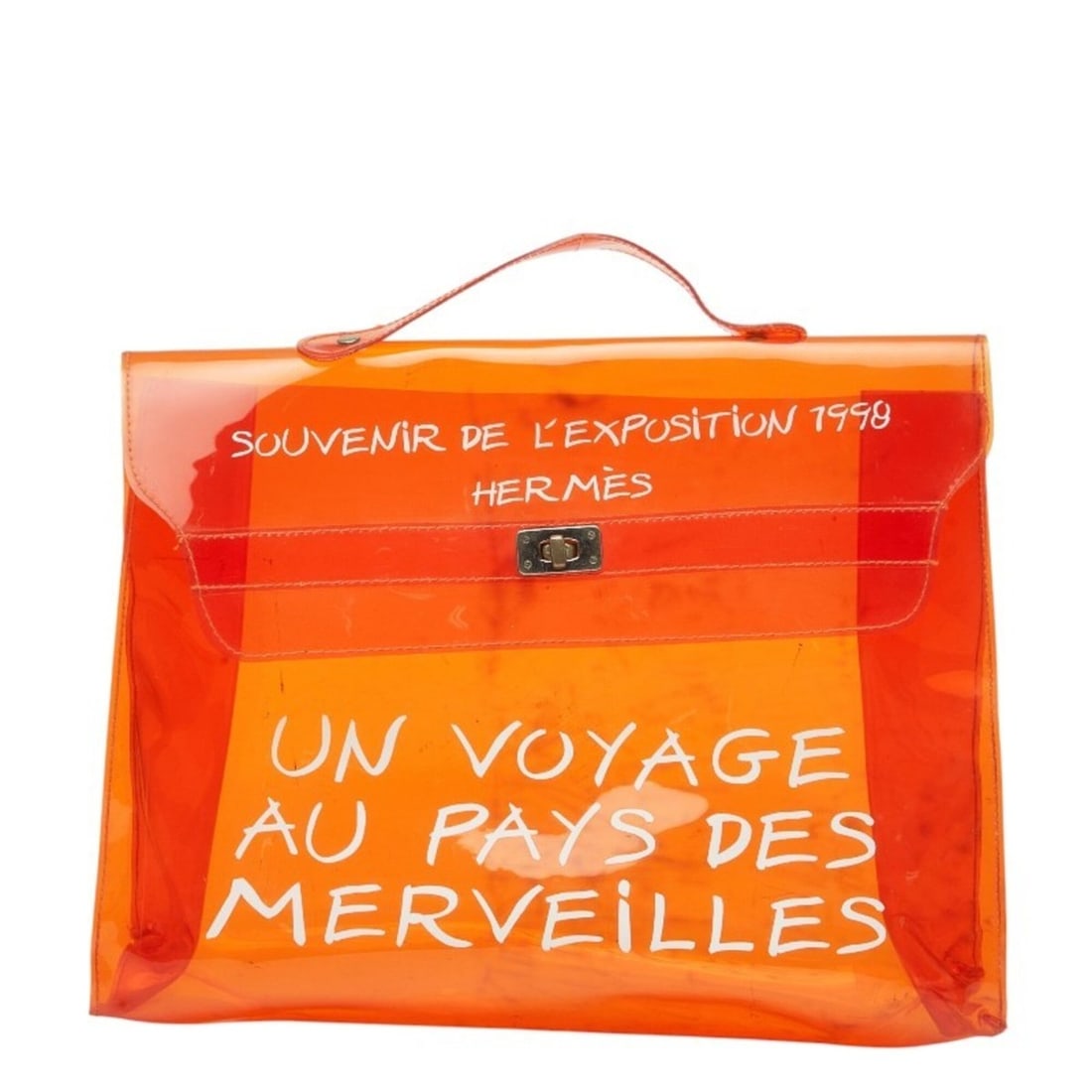 Hermes Vinyl Kelly Tote Bag, Orange, Gold Hardware, Vinyl, Women's: --- Catalog ---Category: SizeSize (HxWxD): 28cm x 40cm x 11cm / 11.02'' x 15.74'' x 4.33''Category: DesignType: Tote bagColor: OrangeGender: WomenMaterial: Vinyl Hardware Color: GoldCategory: GeneralB
