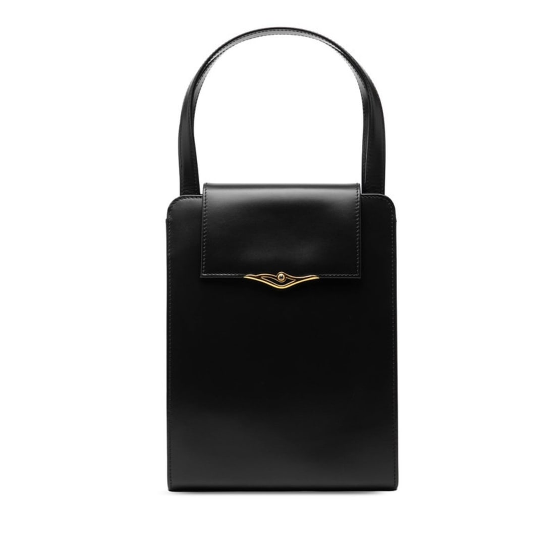 Cartier Sapphire Line Handbag, Black Leather, Women's, CARTIER: --- Catalog ---Category: SizeSize (HxWxD): 26cm x 20cm x 8cm / 10.23'' x 7.87'' x 3.14''Category: DesignType: HandbagColor: BlackGender: WomenMaterial: Leather Category: GeneralBrand: Cartier--- Item 