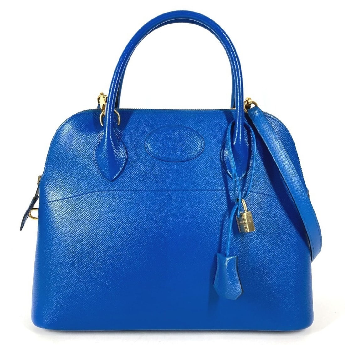 HERMES Bolide 31 2-Way Bag Shoulder Tote Handbag Epsom Leather Women's Blue (1 of 17)