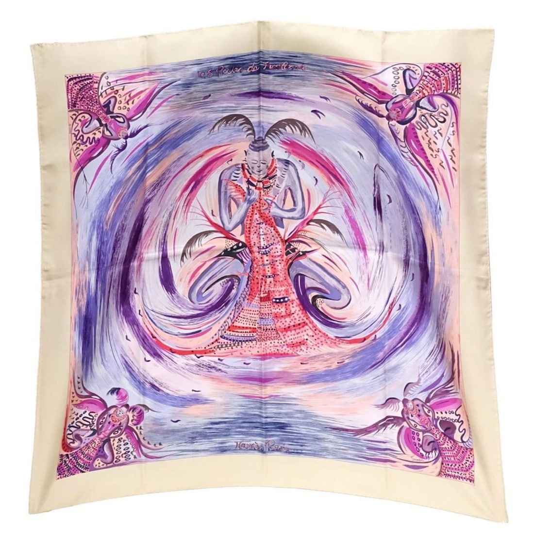 HERMES Scarf/Muffler, Carre 90, Turkana Pearl, Silk, Purple, Women's, 182077: --- Catalog ---Category: SizeSize (LxW): 90cm x 90cm / 35.43'' x 35.43''Category: DesignType: ScarfColor: PurpleGender: WomenMaterial: Silk Category: GeneralBrand: Hermes--- Item List ---Section: Cond