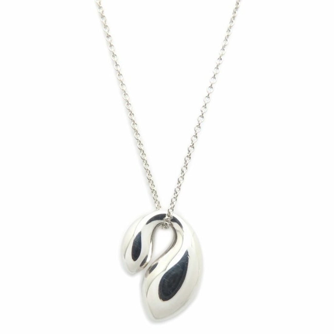 TIFFANY&Co. Double Teardrop Necklace, Elsa Peretti, SV925, Women's, 295770: --- Catalog ---Category: SizeWeight: 5.5g / 0.19oz.Pendant Size: 16.5mm x 12.5mm / 0.64'' x 0.49''Neck Circumference: 41 cm / 16.14''Category: DesignGender: WomenMaterial: Silver 925Necklace Type: Nec