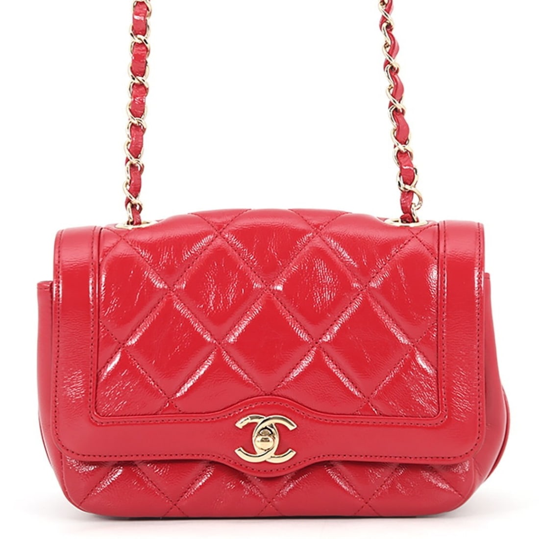 Chanel Chain Shoulder Bag Matelasse 20 Coco Mark Shiny Calfskin CHANEL Handbag Women's: --- Catalog ---Category: SizeWeight: 450g / 15.87oz.Size (HxWxD): 15cm x 20cm x 8cm / 5.9'' x 7.87'' x 3.14''Strap Length: 113cm / 44.48''Category: DesignType: Handbag, Shoulder bagColor: Red colorGen
