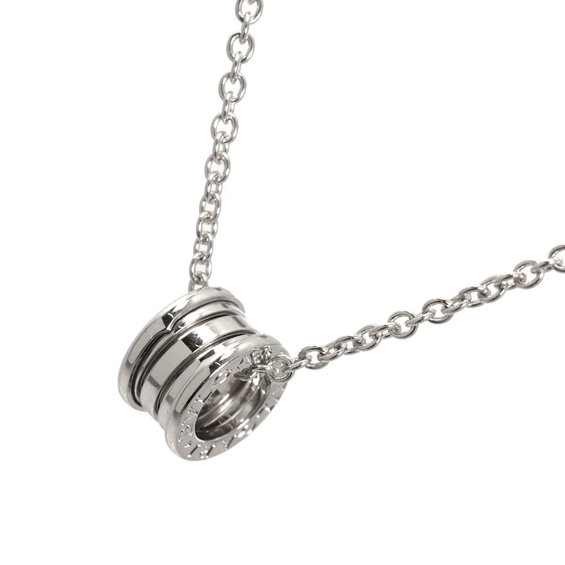 Bulgari BVLGARI Necklace 45cm B-ZERO1 18K WG White Gold 750: --- Catalog ---Category: SizePendant Size: 14.8mm x 9mm / 0.58'' x 0.35''Neck Circumference: 45 cm / 17.71''Category: DesignGender: WomenMaterial: White gold (18K)Necklace Type: NecklaceCategory: Gene