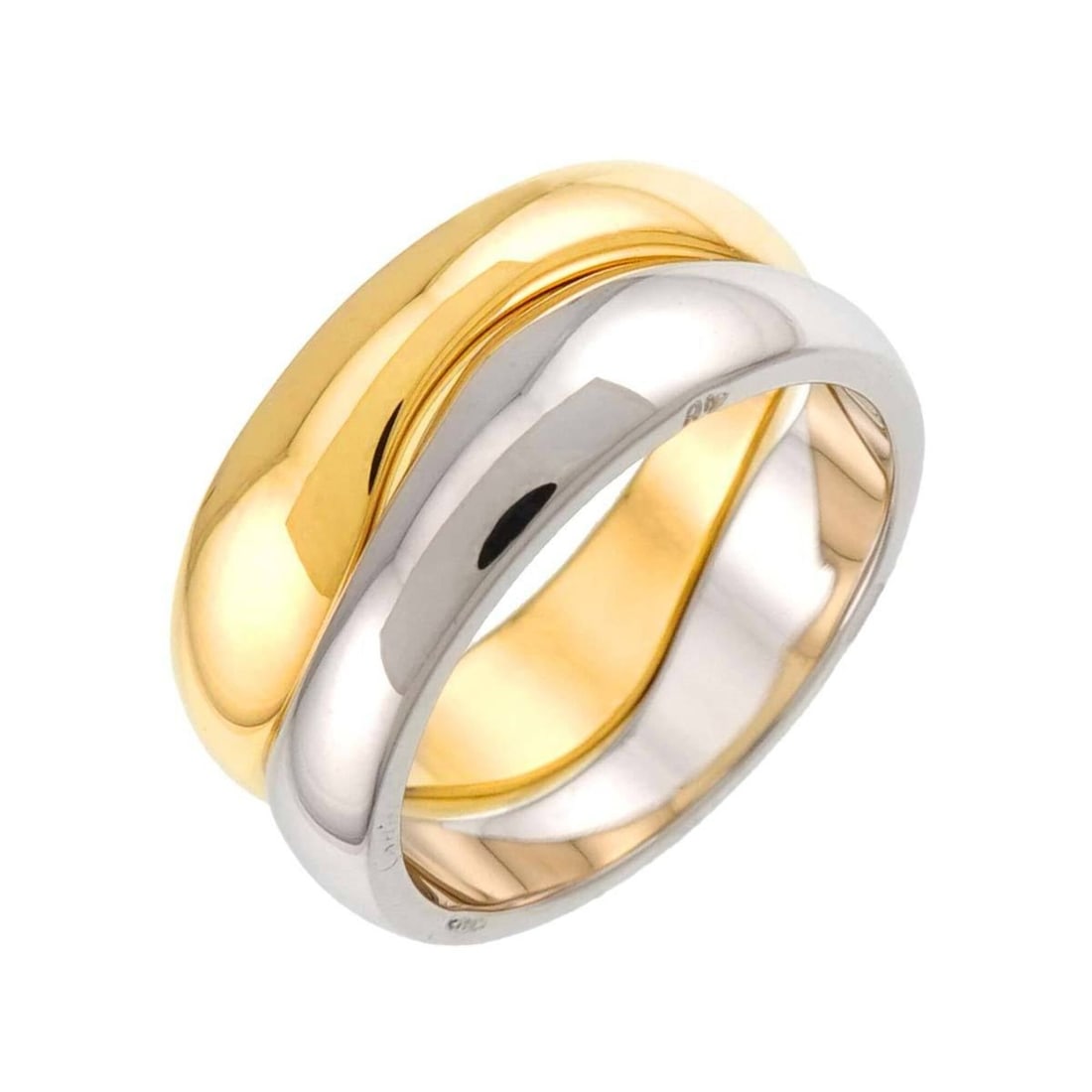 Cartier Love Me Ring #48, 18K YG WG (Yellow White Gold 750): --- Catalog ---Category: SizeUS Size: 4.5Brand Size: 48Category: DesignType: Band ringGender: WomenMaterial: White gold (18K), Yellow gold (18K)Category: GeneralBrand: Cartier--- Item List ---Section: