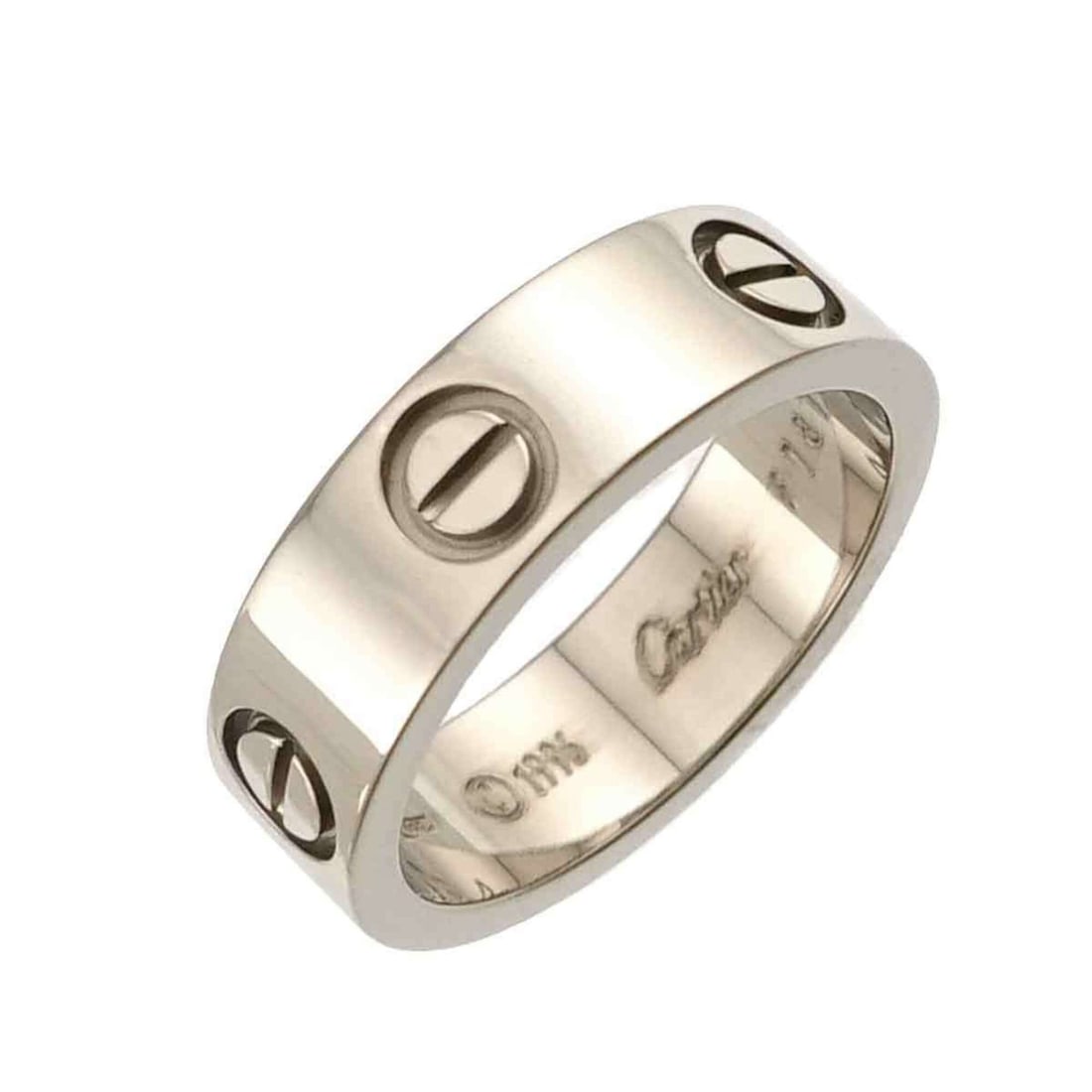 Cartier Love Ring #52, 18K WG (White Gold 750): --- Catalog ---Category: SizeUS Size: 6.5Brand Size: 52Category: DesignType: Band ringGender: WomenMaterial: White gold (18K)Category: GeneralBrand: Cartier--- Item List ---Section: ConditionRanking: 
