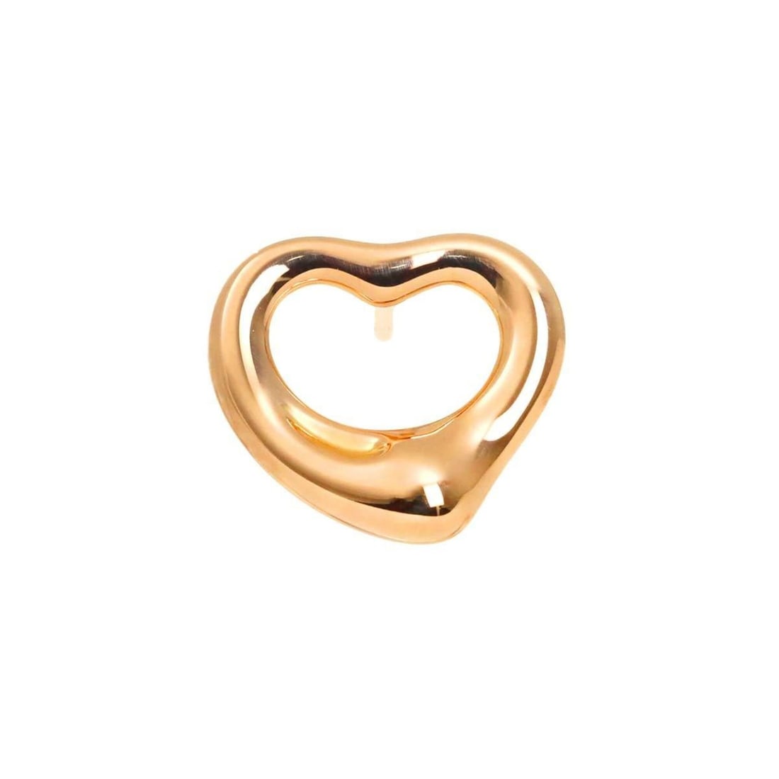 Tiffany & Co. Heart Earring, 18K Pink Gold (750), Single Earring (Pierced): --- Catalog ---Category: SizeSize (HxWxD): 10.00mm x 11.00mm / 0.39'' x 0.43''Category: DesignType: Stud earringsGender: WomenMaterial: Pink gold (18K)Single earring: YesCategory: GeneralBrand: Tiffan