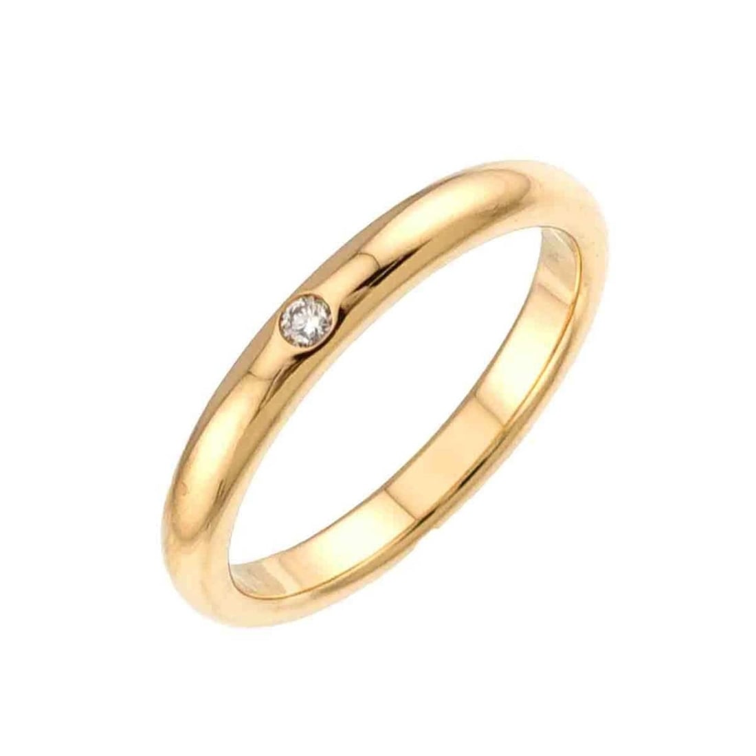 Tiffany & Co. Stacking Band 1 Ring with Diamond, 18K Yellow Gold (750): --- Catalog ---Category: SizeJP Size: 12US Size: 6.5Category: DesignType: Band ringGender: WomenMaterial: Yellow gold (18K)Category: GeneralBrand: Tiffany--- Item List ---Section: ConditionRanking: Ra