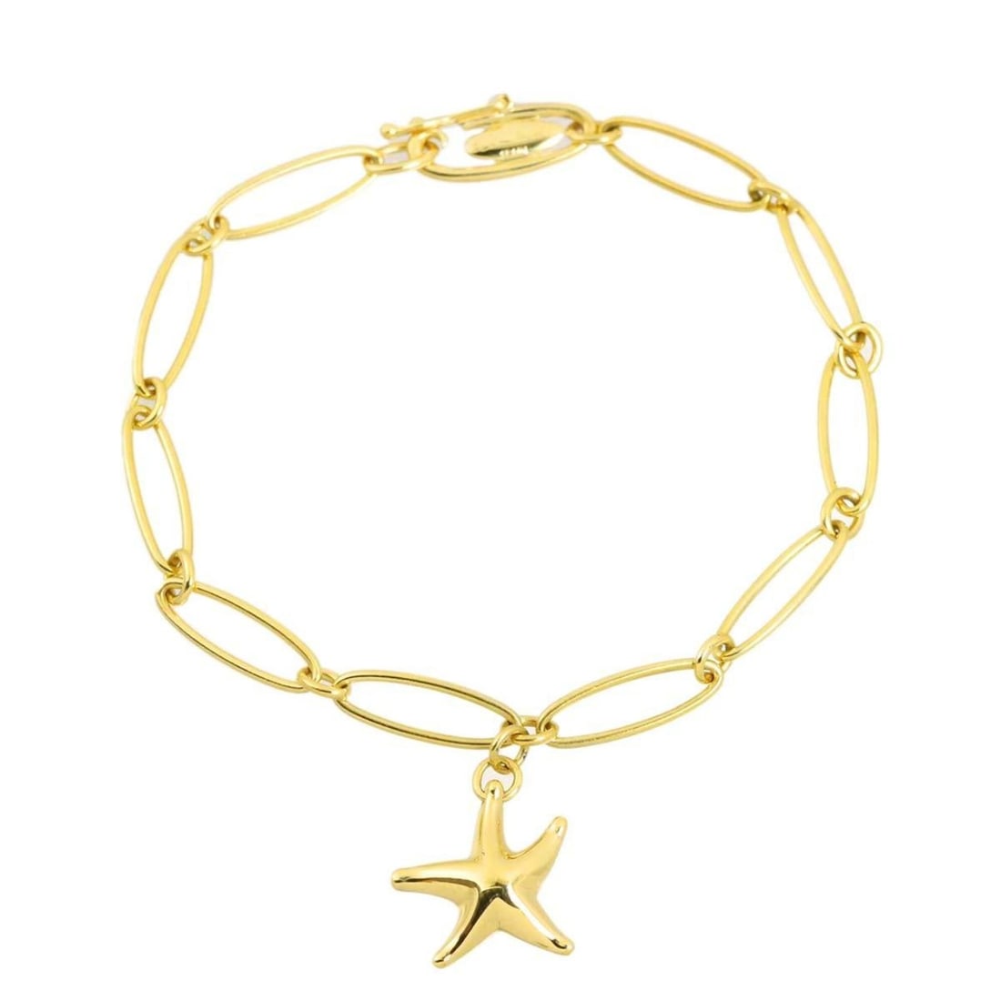 Tiffany & Co. Starfish Bracelet, 17.5cm, 18K YG Yellow Gold 750.: --- Catalog ---Category: SizeLength: 17.5cm / 6.88''Category: DesignType: Charm braceletGender: WomenMaterial: Yellow gold (18K)Category: GeneralBrand: Tiffany--- Item List ---Section: ConditionRankin
