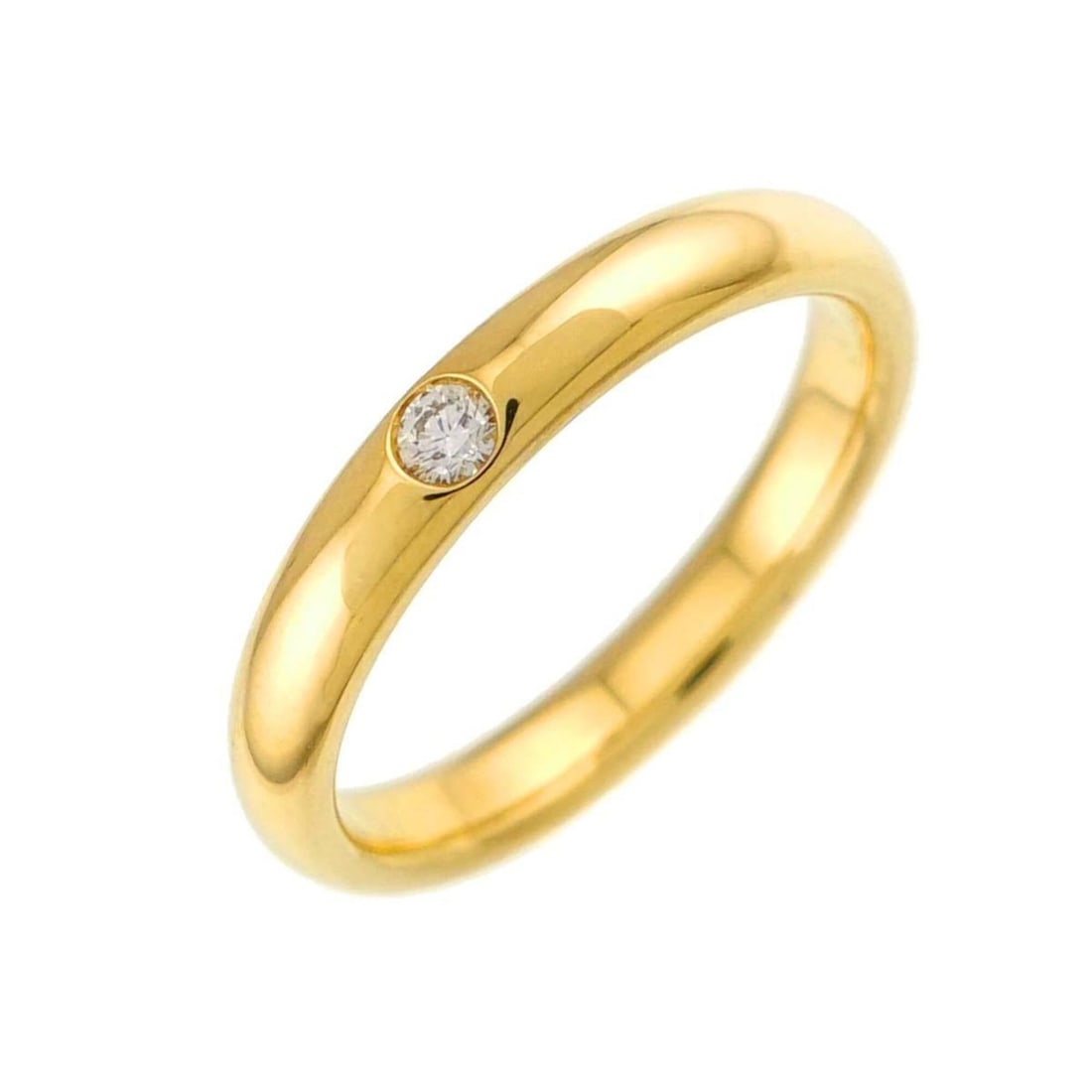 Harry Winston Round Diamond Ring, 18K Yellow Gold (750): --- Catalog ---Category: SizeJP Size: 10.5US Size: 5.5Category: DesignType: Band ringGender: WomenMaterial: Yellow gold (18K)Category: GeneralBrand: Harry Winston--- Item List ---Section: ConditionRan