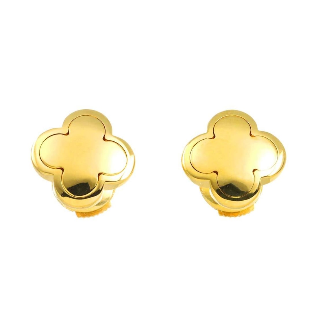 Van Cleef & Arpels Pure Alhambra Earrings 18K Yellow Gold 750: --- Catalog ---Category: SizeSize (HxWxD): 11.00mm x 11.00mm / 0.43'' x 0.43''Category: DesignType: Stud earringsGender: WomenMaterial: Yellow gold (18K)Category: GeneralBrand: Van Cleef & Arpels--- I