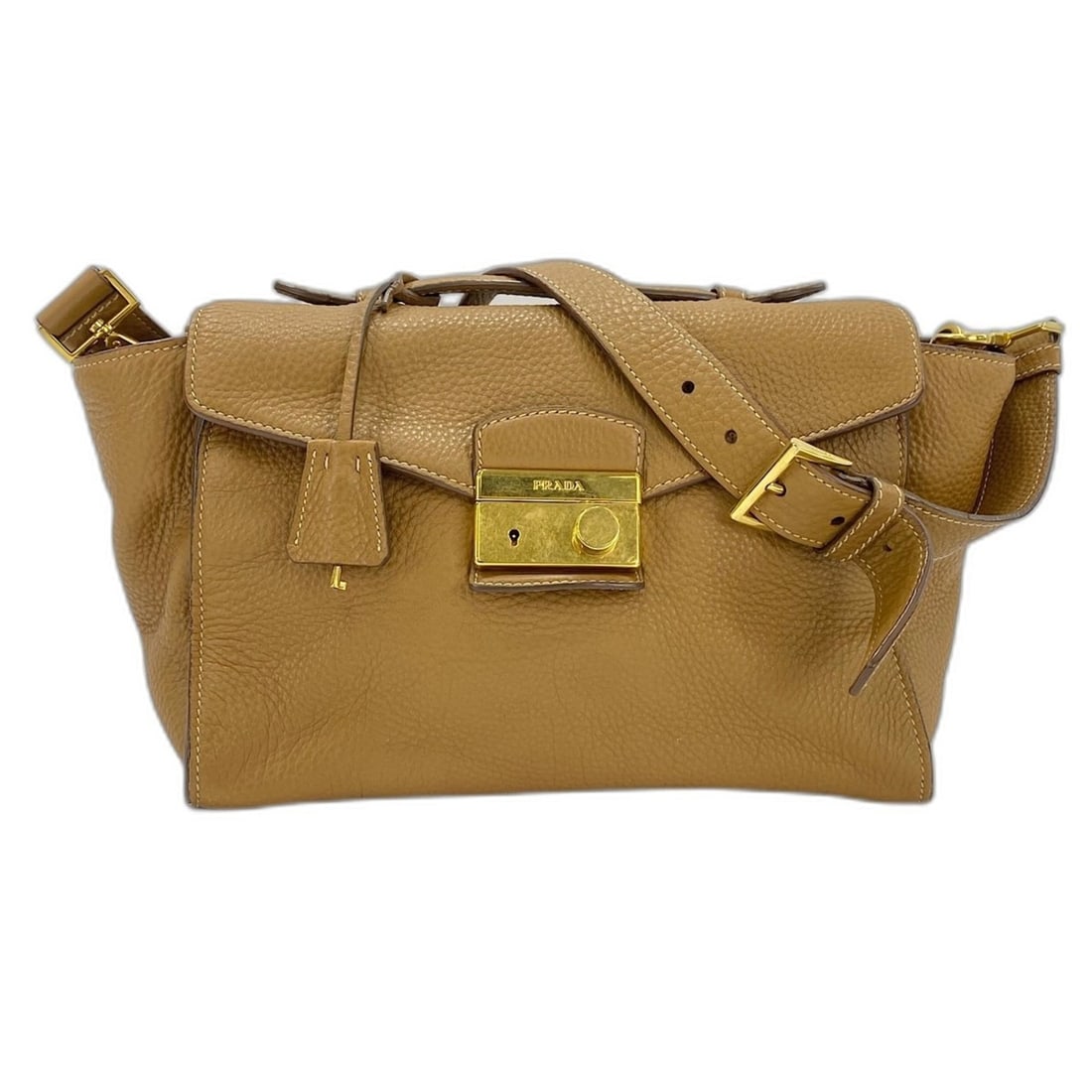Prada PRADA 2-way shoulder bag, leather, brown (1 of 12)