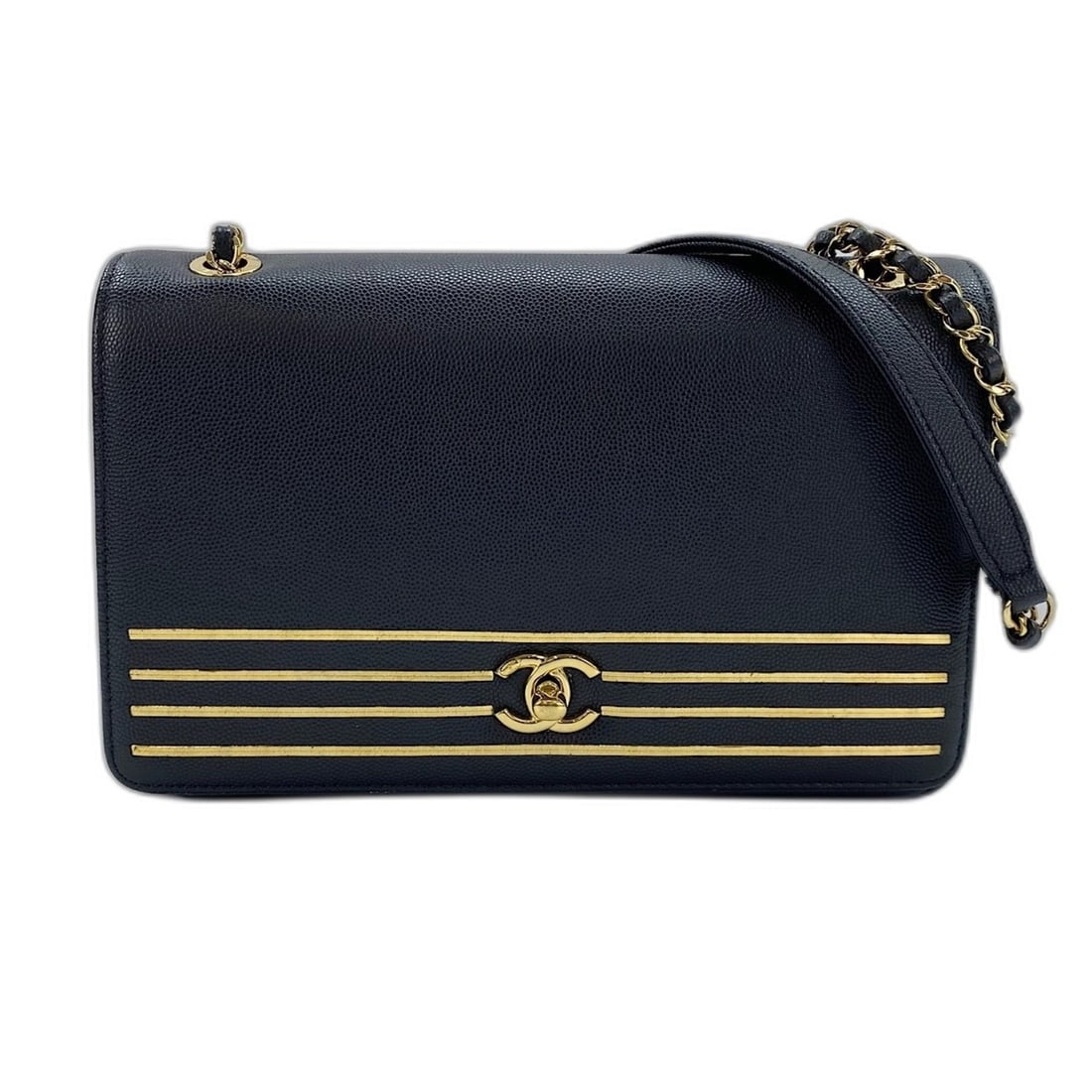 Chanel Captain 2019 Cruise Collection Shoulder Bag, Black: --- Catalog ---Category: SizeSize (HxWxD): 26cm x 24cm x 6cm / 10.23'' x 9.44'' x 2.36''Category: DesignType: Shoulder bagColor: BlackGender: WomenCategory: GeneralBrand: Chanel--- Item List ---Sectio