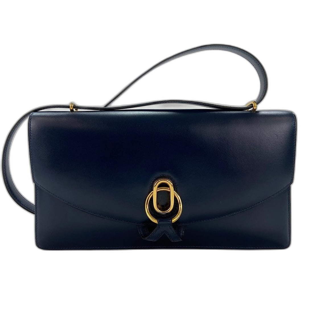 Hermes Ringd Shoulder Bag, Box Calf Leather, Navy: --- Catalog ---Category: SizeSize (HxWxD): 15cm x 27cm x 4cm / 5.9'' x 10.62'' x 1.57''Category: DesignType: Shoulder bagColor: NavyGender: WomenMaterial: Box calf leather Category: GeneralBrand: Herm