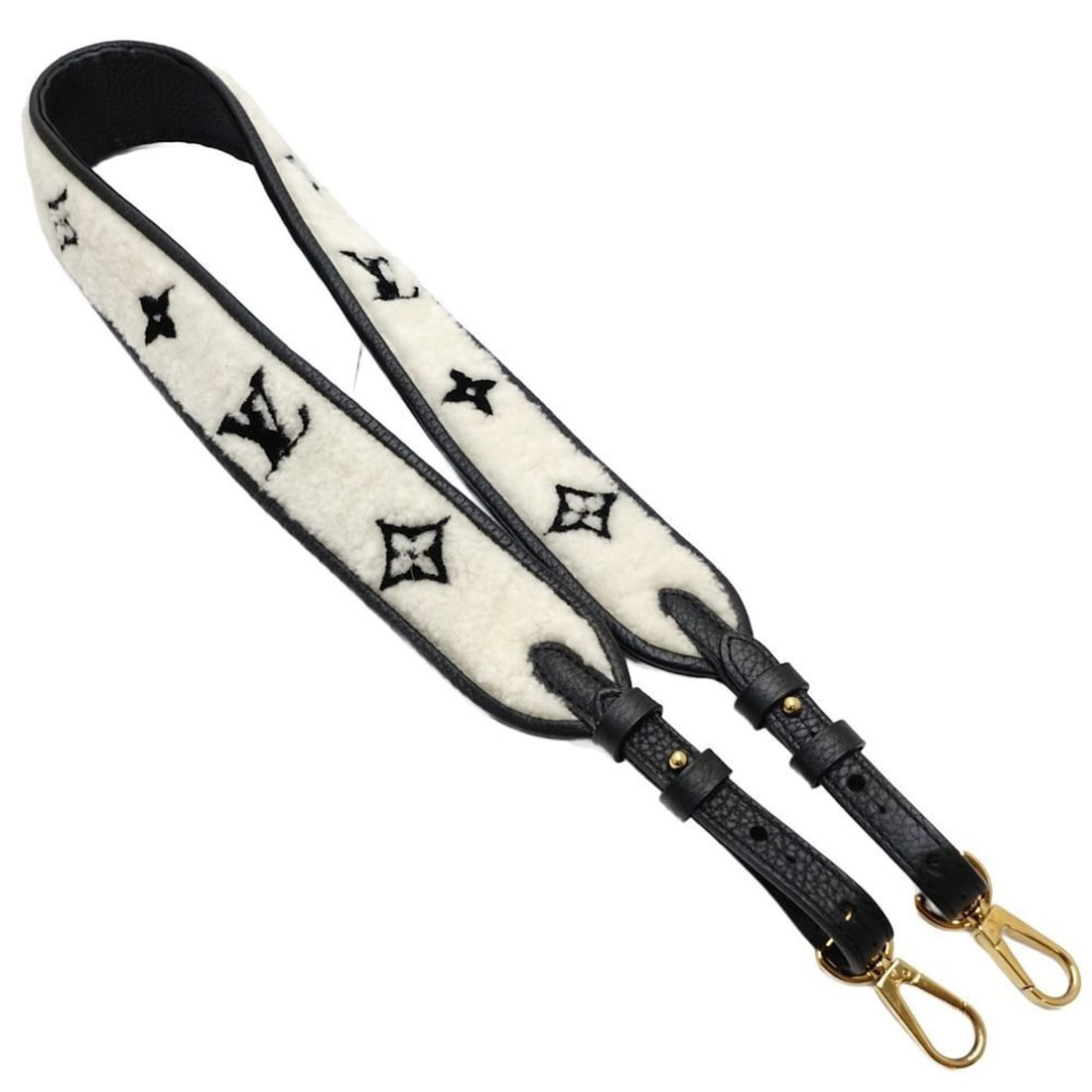 LOUIS VUITTON Monogram Shearling Shoulder Strap JO1300 White Women's 182071: --- Catalog ---Category: SizeHandle/Strap Length: 90cm / 35.43''Category: DesignType: StrapColor: WhiteGender: WomenMaterial: LeatherLeather/Fur Type: CalfskinCategory: GeneralBrand: Louis Vuitton--- 