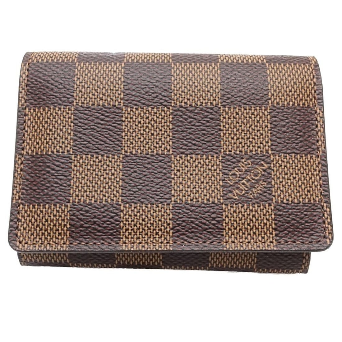 LOUIS VUITTON Damier Business Card Holder/Card Case N62920 Enveloppe Carte de Visite Ebene Women's: --- Catalog ---Category: DesignType: Business card caseColor: EbeneGender: WomenMaterial: Damier Canvas Category: GeneralLine: DamierBrand: Louis VuittonCategory: Physical PropertiesSize (HxWxD): 8cm 