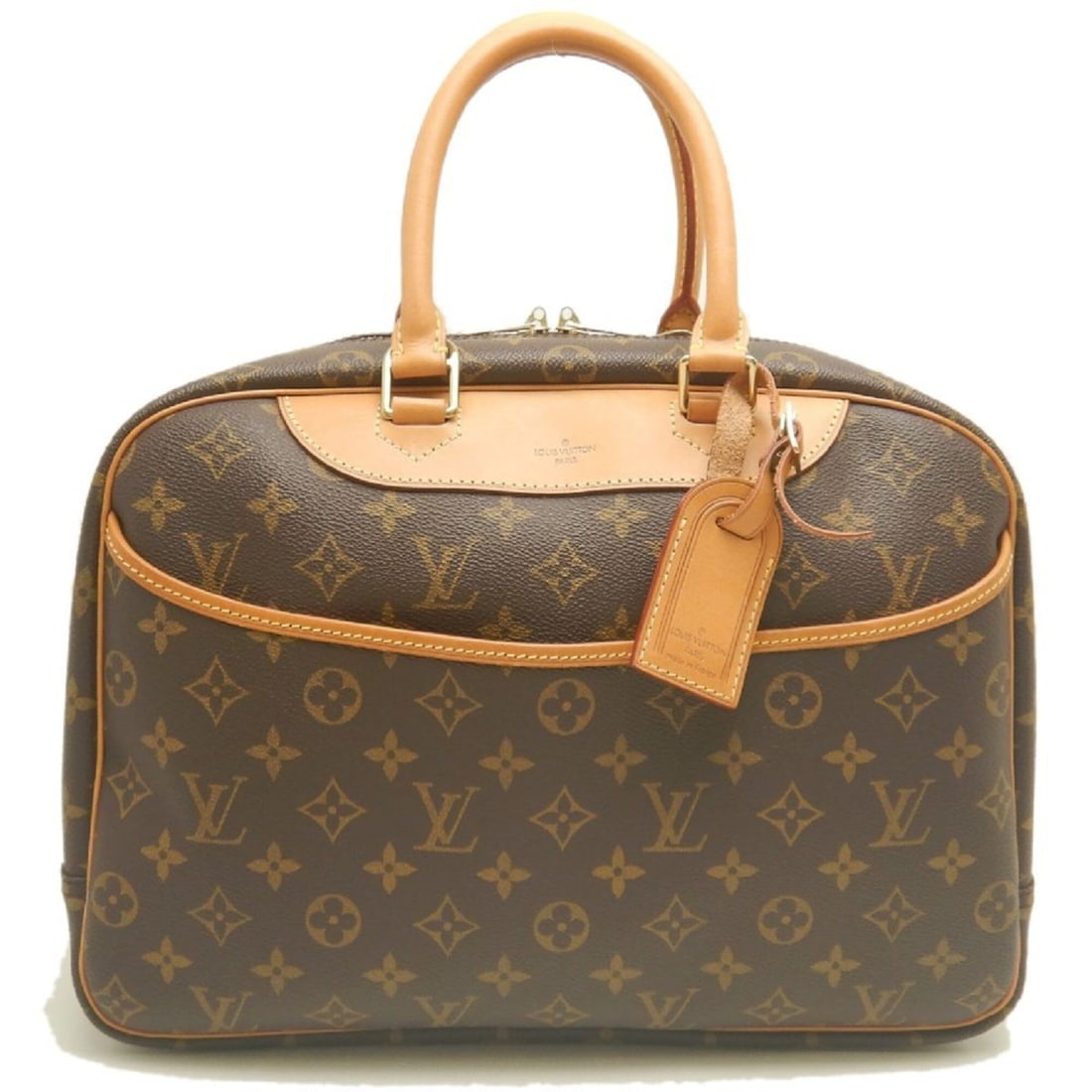 LOUIS VUITTON Monogram Deauville M47270 Handbag Brown Women's 254079: --- Catalog ---Category: SizeSize (HxWxD): 27cm x 35cm x 14cm / 10.62'' x 13.77'' x 5.51''Category: DesignType: HandbagColor: BrownGender: WomenClosure: ZipperMaterial: Monogram Hardware Color: GoldCa