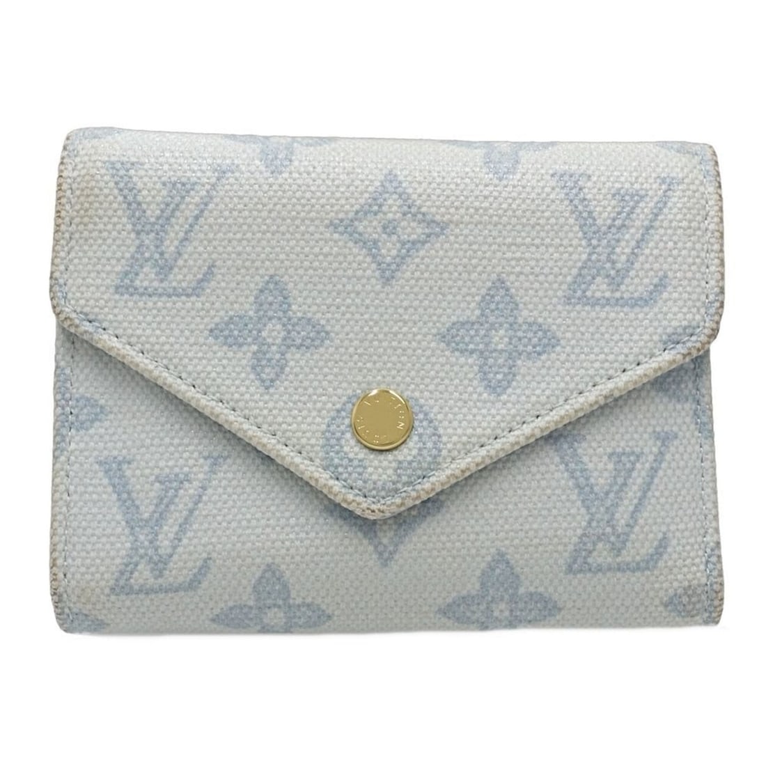 LOUIS VUITTON Monogram Origin Tri-fold Wallet M27682 Portefeuille Victorine Blue Courier Women's (1 of 14)