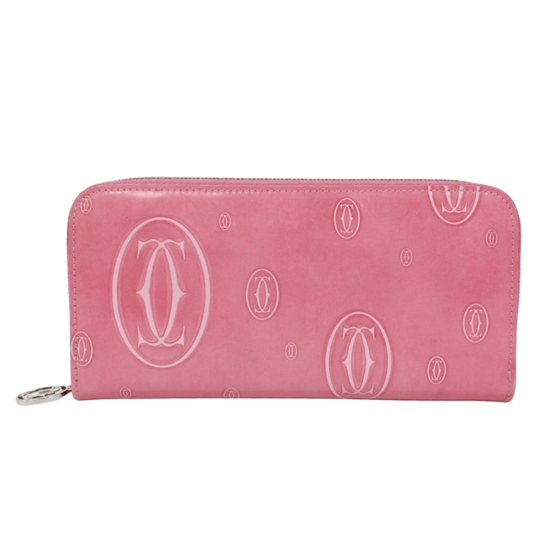CARTIER Cartier Round Zip Long Wallet Happy Birthday CRL3001255 Enamel Pink Women's: --- Catalog ---Category: SizeSize (HxWxD): 9.5cm x 19.5cm x 2cm / 3.74'' x 7.67'' x 0.78''Category: DesignType: Long wallet (bi-fold)Color: PinkGender: WomenMaterial: Leather Leather/Fur Type: Enamel 