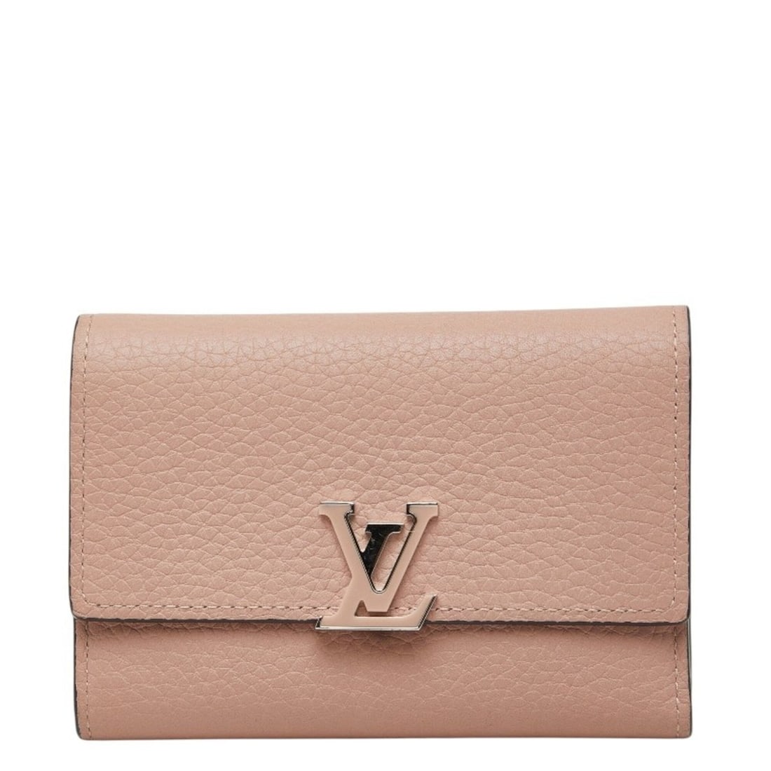 Louis Vuitton Portefeuille Capucines Compact Tri-fold Wallet M62156 Magnolia Pink Taurillon Leather: --- Catalog ---Category: SizeSize (HxWxD): 9.5cm x 13.5cm x 2cm / 3.74'' x 5.31'' x 0.78''Category: DesignType: Wallet (tri-fold)Color: Magnolia, PinkGender: WomenMaterial: Leather Leather/Fur Type: