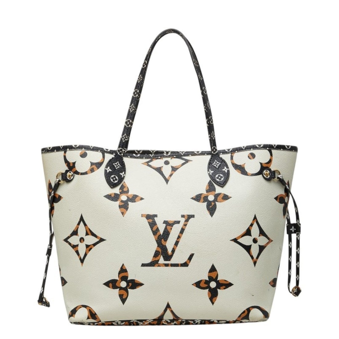 Louis Vuitton Monogram Jungle Neverfull MM Tote Bag Shoulder M44716 Ivory Camel Multicolor Leather: --- Catalog ---Category: SizeSize (HxWxD): 29cm x 46cm x 16cm / 11.41'' x 18.11'' x 6.29''Category: DesignType: Pouch, Shoulder bag, Tote bagColor: Camel, Ivory, Multi-colorGender: WomenMaterial: PVC 