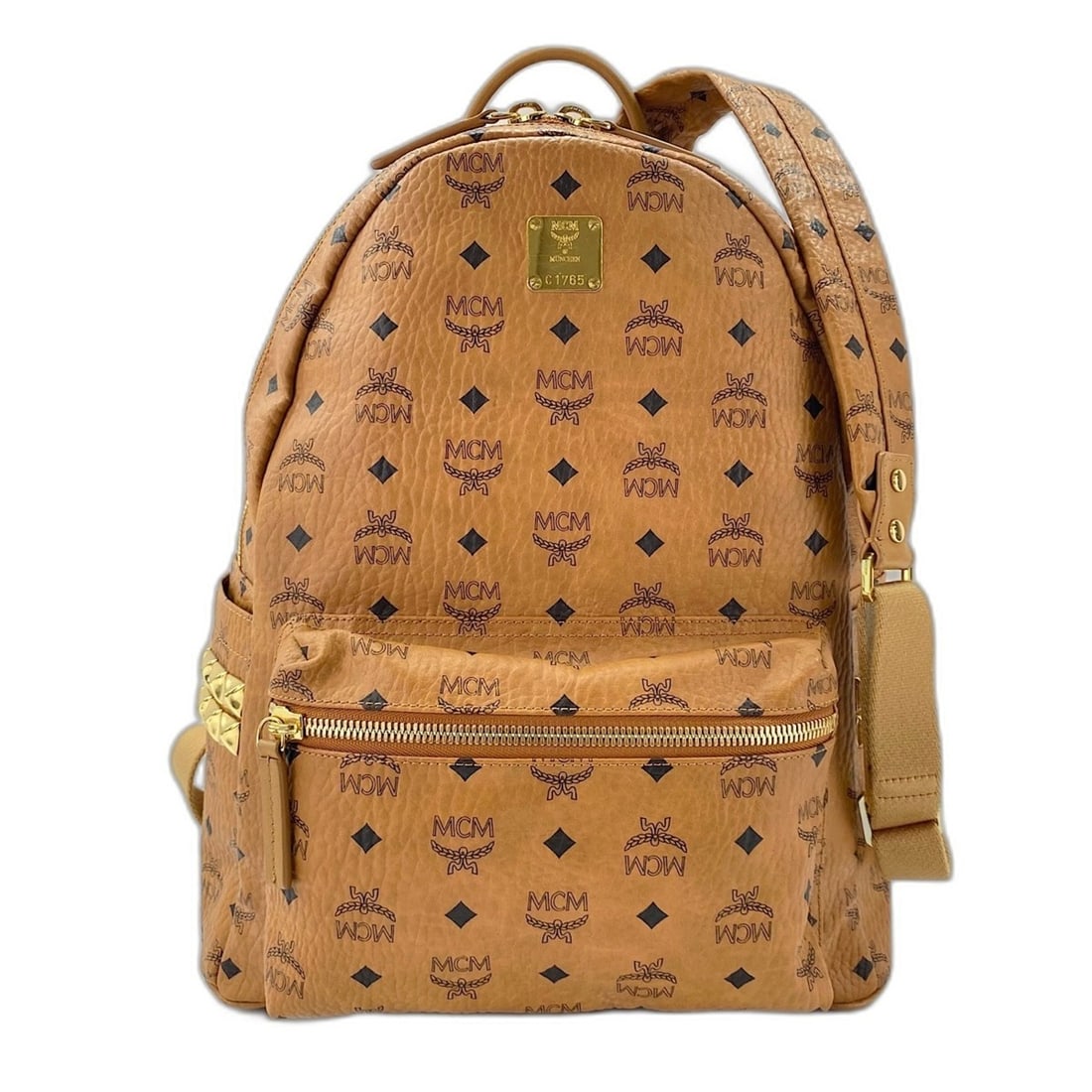 MCM Stark Medium Studded Backpack, Brown (1 of 16)