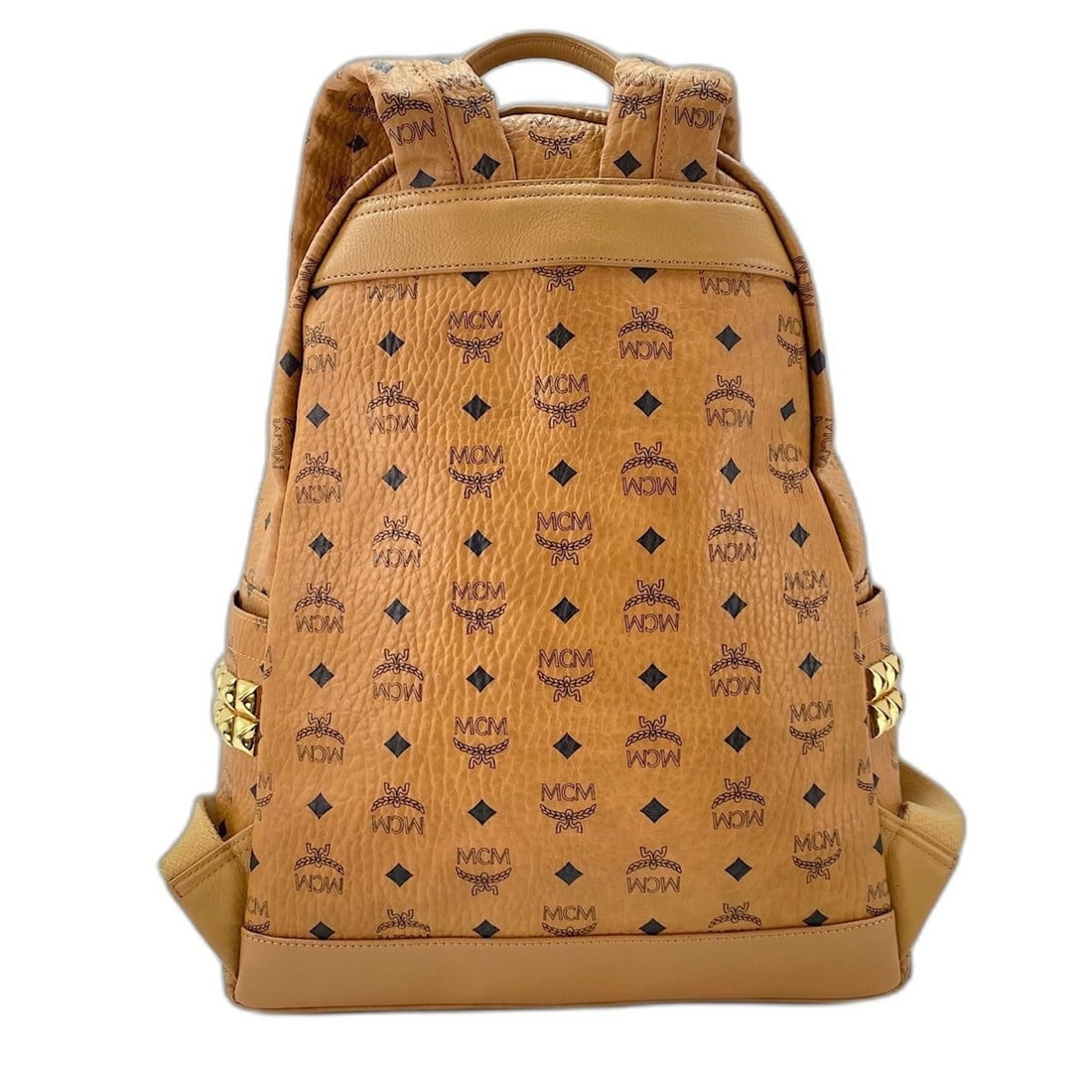 MCM Stark Medium Studded Backpack, Brown - 3