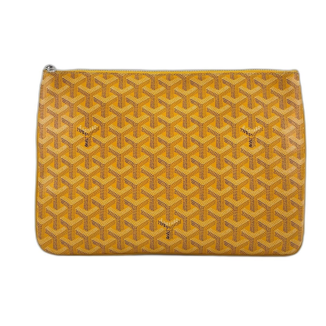 Goyard Sena MM Clutch Bag, Yellow: --- Catalog ---Category: SizeSize (HxWxD): 29cm x 21cm x 1cm / 11.41'' x 8.26'' x 0.39''Category: DesignType: Clutch bagColor: YellowGender: WomenMaterial: PVC Category: GeneralBrand: Goyard--- Item