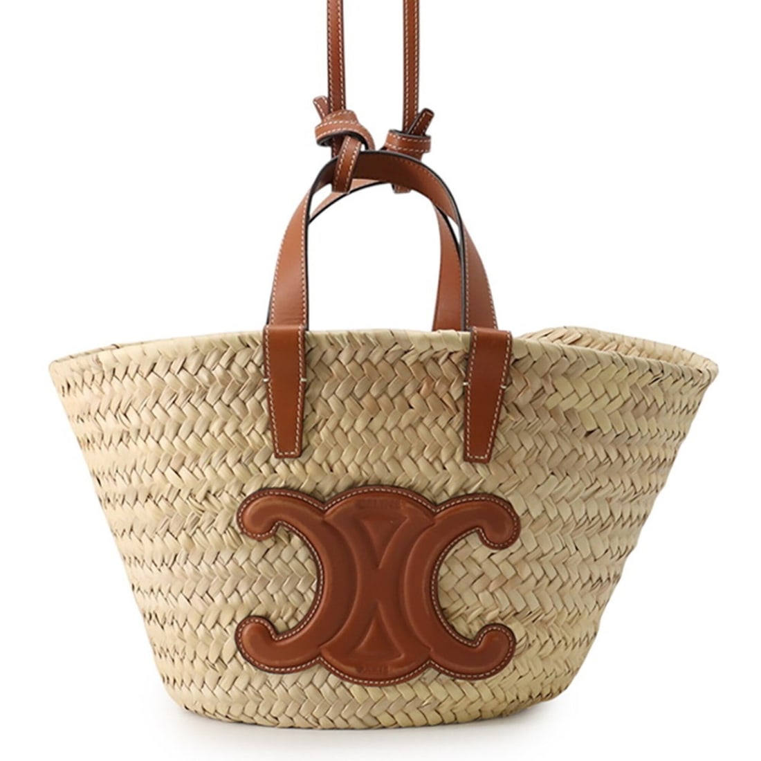 Celine Teen Triomphe Panier Raffia Handbag 194002EFA.04LU CELINE 2-way Shoulder Bag: --- Catalog ---Category: SizeWeight: 290g / 10.22oz.Size (HxWxD): 19.5cm x 37cm x 14cm / 7.67'' x 14.56'' x 5.51''Category: DesignType: HandbagColor: Beige, BrownGender: WomenClosure: OpenMaterial: Ra