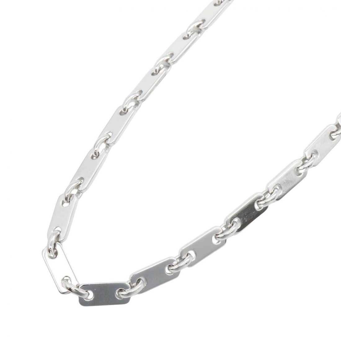 Cartier Figaro Necklace, 18K White Gold (WG), Women's, Silver Tone (1 of 10)