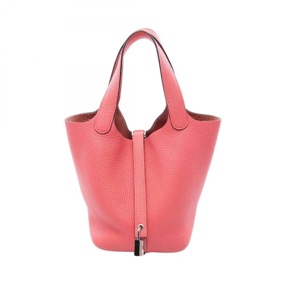 Hermes Picotin Lock PM Rose Azalee Handbag, Taurillon Clemence Leather, Women's, Pink (1 of 11)