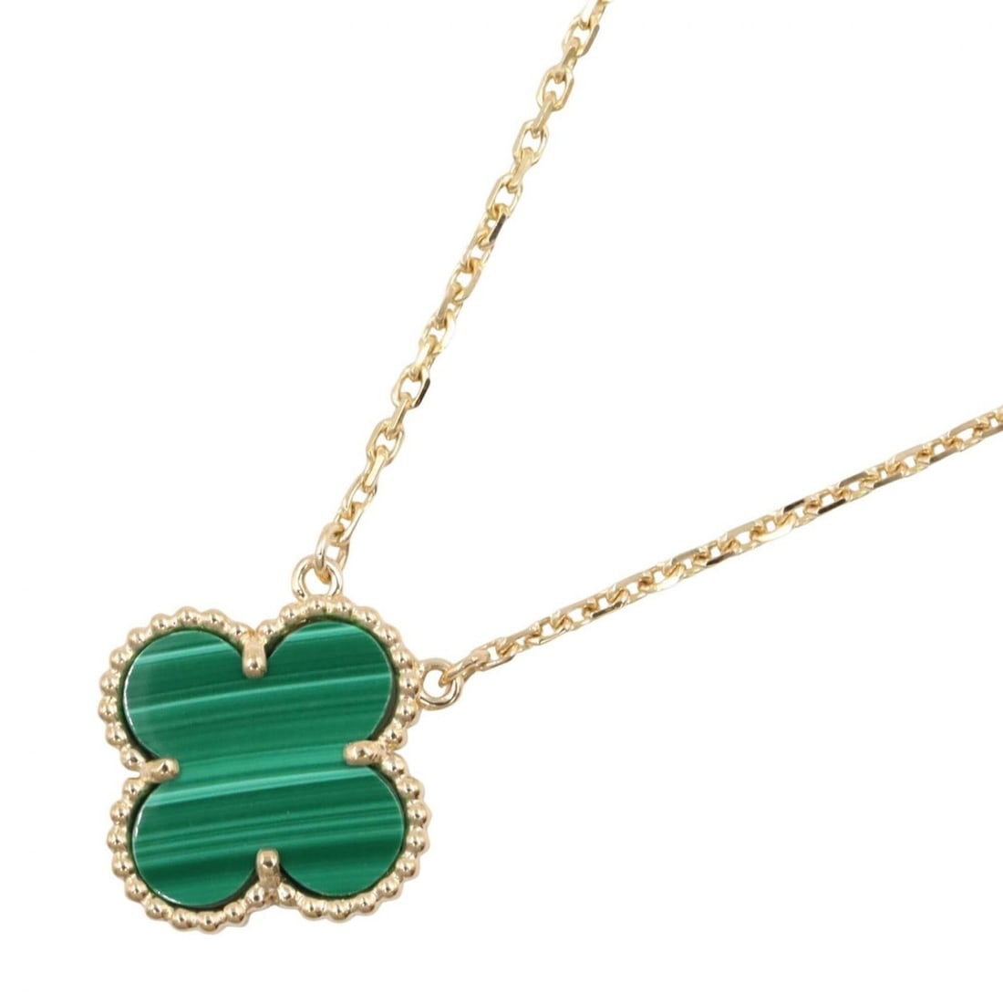Van Cleef & Arpels Vintage Alhambra Malachite Necklace, 18K (Yellow Gold), Malachite, Women's, (1 of 8)