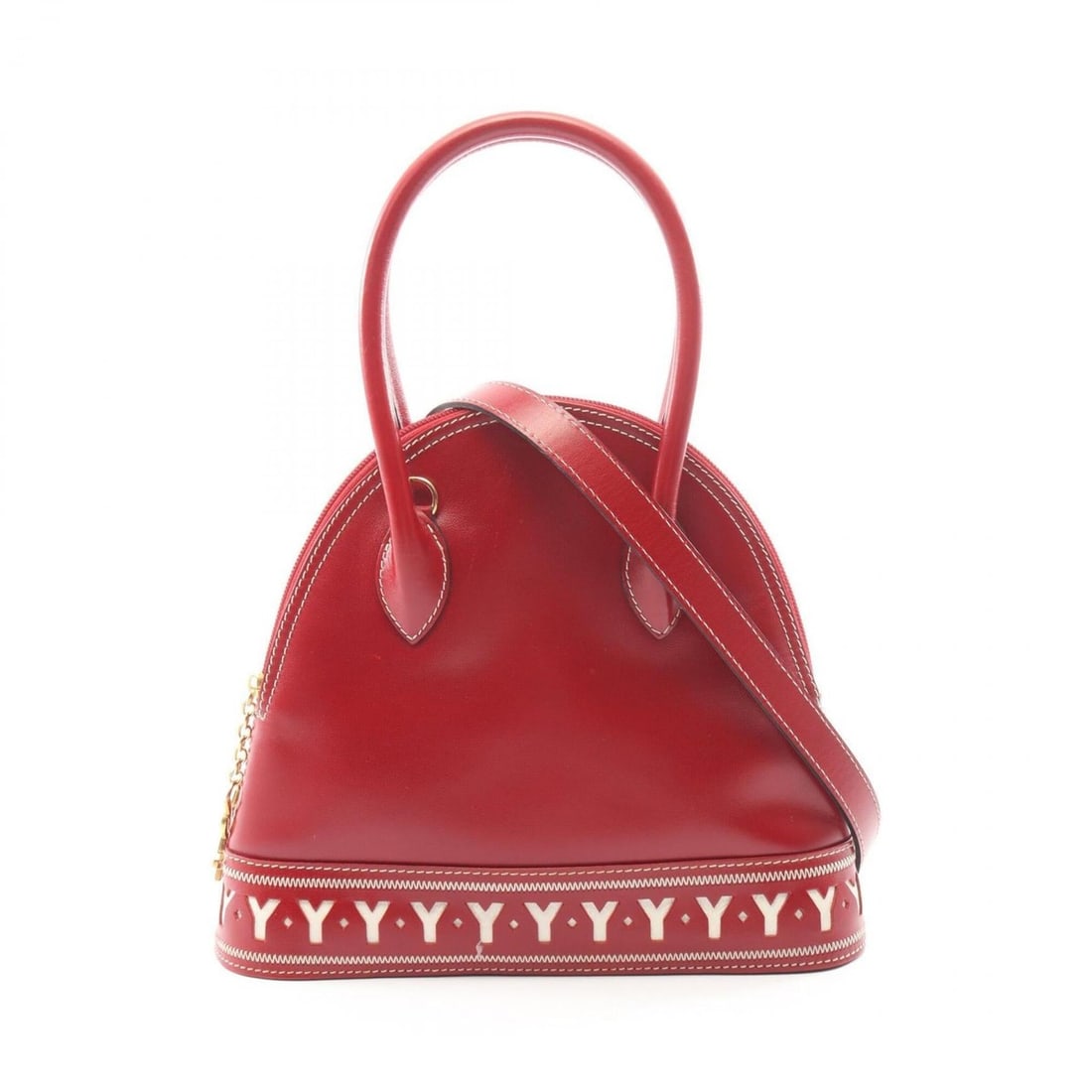 Yves Saint Laurent Y-Cutout 2-Way Handbag, Leather, Women's, Red: --- Catalog ---Category: SizeSize (HxWxD): 24cm x 28cm x 7cm / 9.44'' x 11.02'' x 2.75''Category: DesignType: HandbagColor: Red colorGender: WomenMaterial: Leather Category: GeneralBrand: Yves Saint L