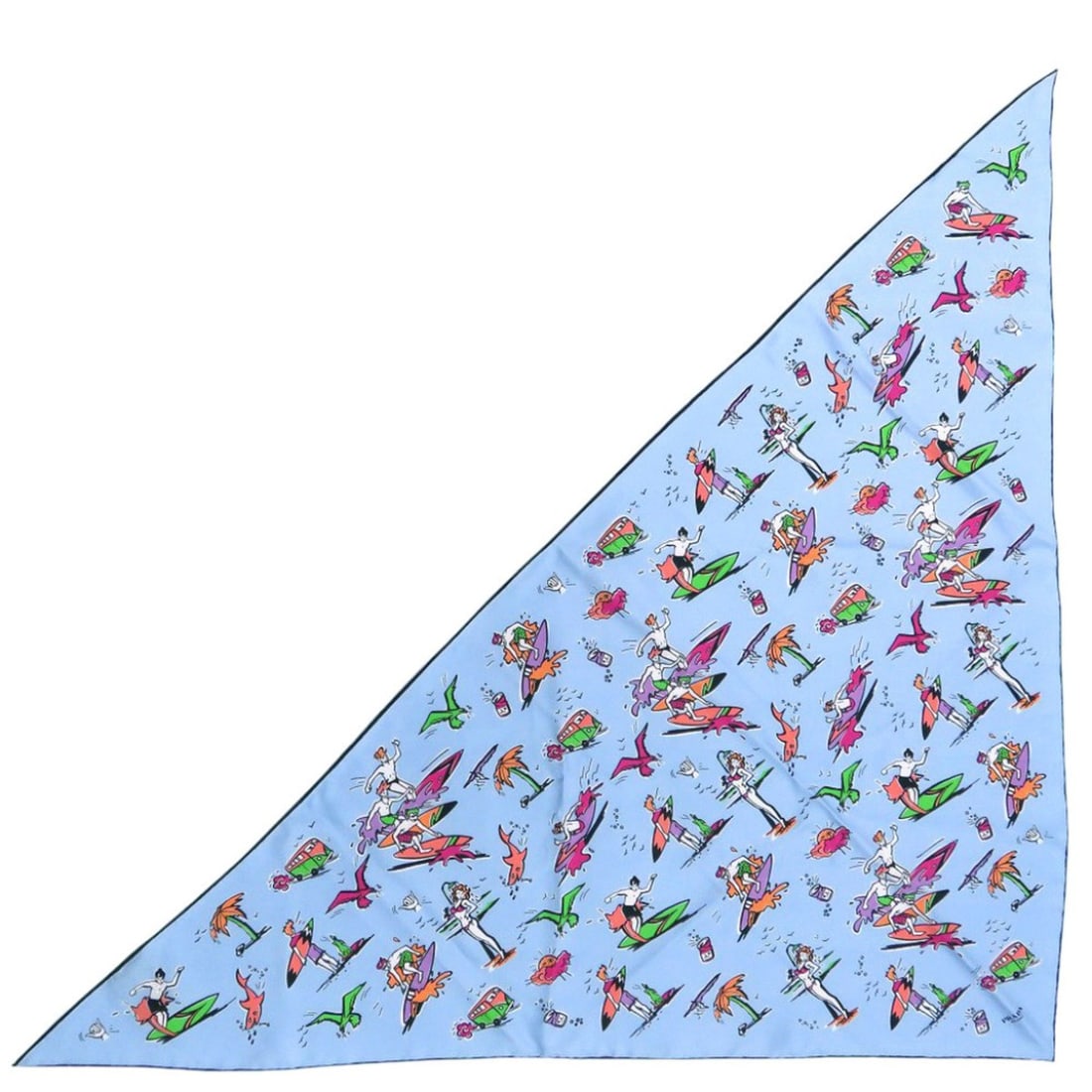 Prada Triangle Print Silk Scarf Muffler Light Blue 0479PRADA: --- Catalog ---Category: DesignType: ScarfColor: Light blueGender: WomenMaterial: Silk Category: GeneralBrand: PradaCountry of Origin: Italy--- Item List ---Section: ConditionRanking: Rank SA Used - H
