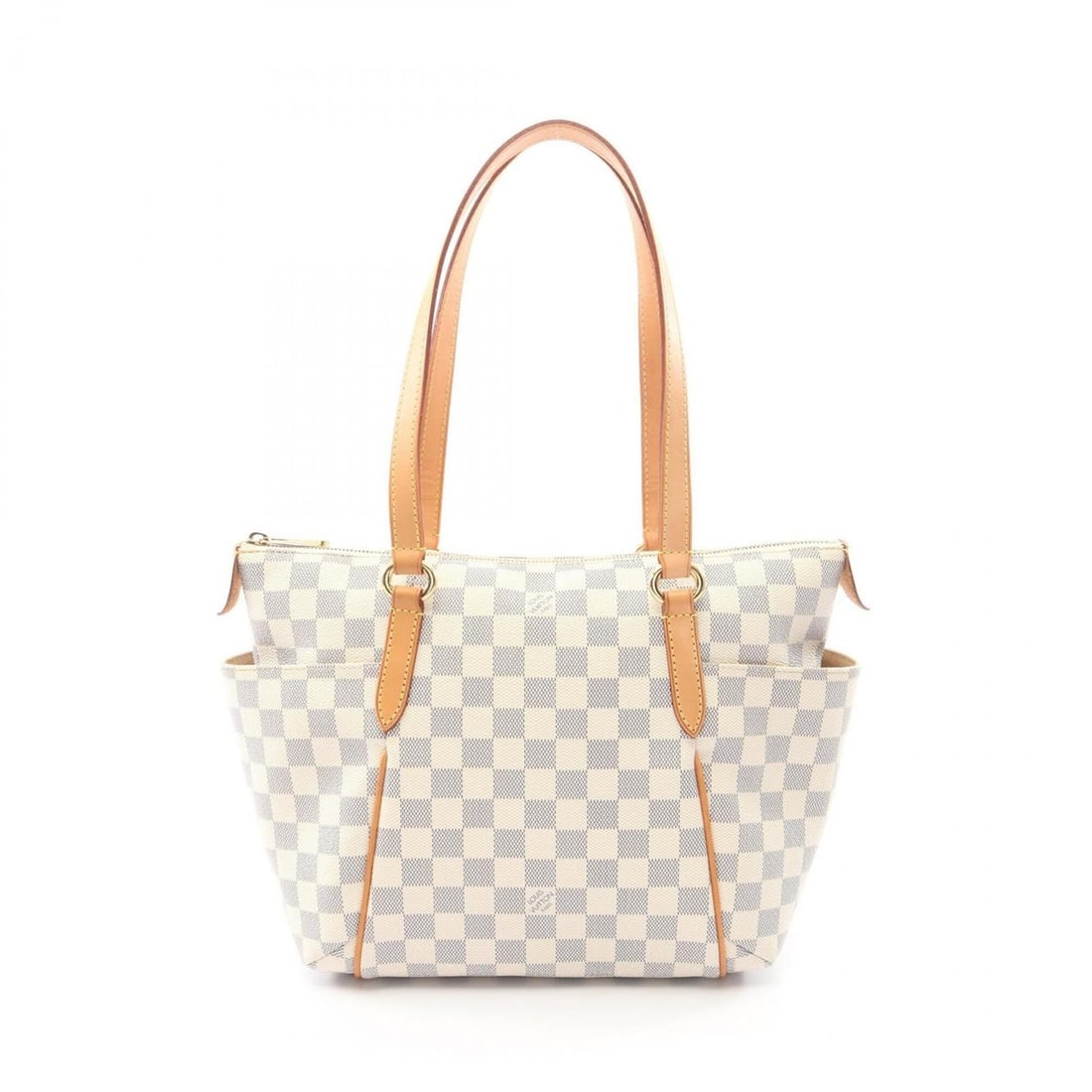 Louis Vuitton Totally PM Damier Azur Tote Bag Handbag Coated Canvas Leather Women's White N51261 (1 of 11)