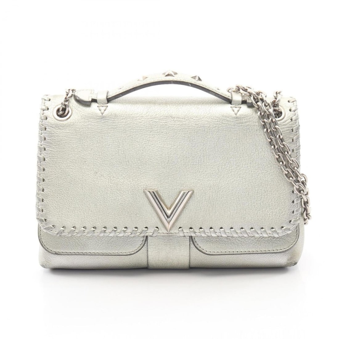Louis Vuitton Very 2-Way Shoulder Bag/Handbag, Leather, Women's, Silver Tone, M43201: --- Catalog ---Category: SizeSize (HxWxD): 16cm x 25cm x 8cm / 6.29'' x 9.84'' x 3.14''Category: DesignType: Handbag, Shoulder bagColor: SilverGender: WomenMaterial: Leather Category: GeneralMPN: M432