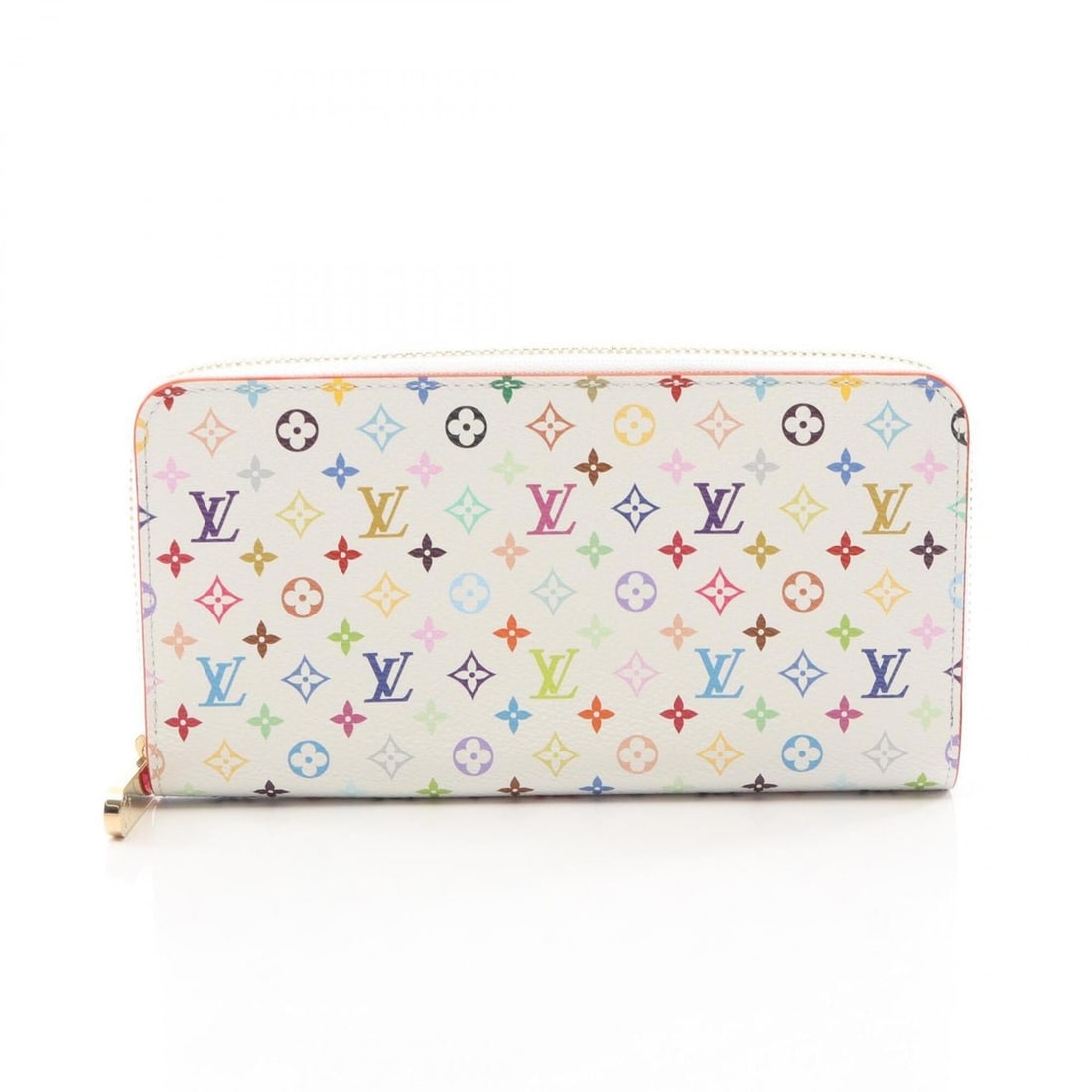 Louis Vuitton LV x TM Zippy Wallet Monogram Multicolore, designed by Takashi Murakami, Round Long: --- Catalog ---Category: SizeSize (HxWxD): 10cm x 19.5cm x 2.5cm / 3.93'' x 7.67'' x 0.98''Category: DesignType: Long wallet (bi-fold)Color: WhiteGender: WomenMaterial: PVC Category: GeneralMPN: M1392