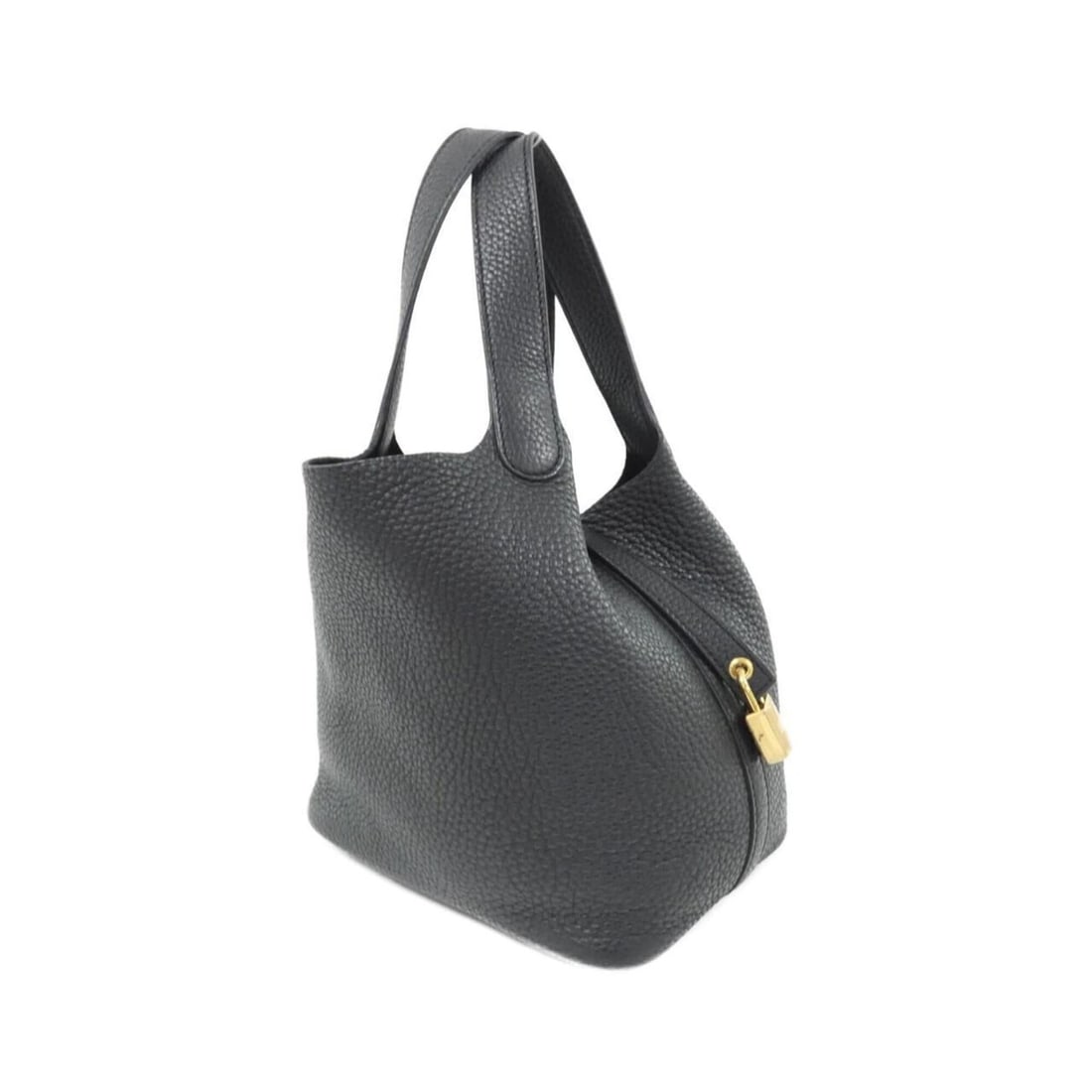 Hermes Picotin Lock PM 056289CC Handbag: --- Catalog ---Category: SizeSize (HxWxD): 18.5cm x 18cm x 13cm / 7.28'' x 7.08'' x 5.11''Category: DesignType: HandbagColor: BlackGender: WomenMaterial: Taurillon clemence leather Category: GeneralMP