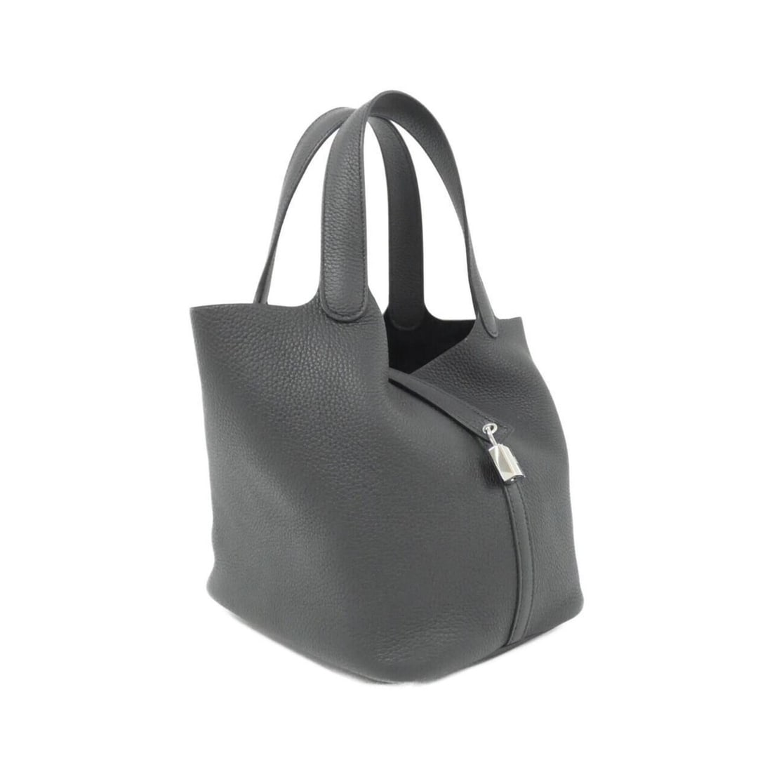Hermes Picotin Lock MM 060991CK Handbag: --- Catalog ---Category: SizeSize (HxWxD): 23cm x 22cm x 18cm / 9.05'' x 8.66'' x 7.08''Category: DesignType: HandbagColor: BlackGender: Women,MenMaterial: Taurillon clemence leather Category: General