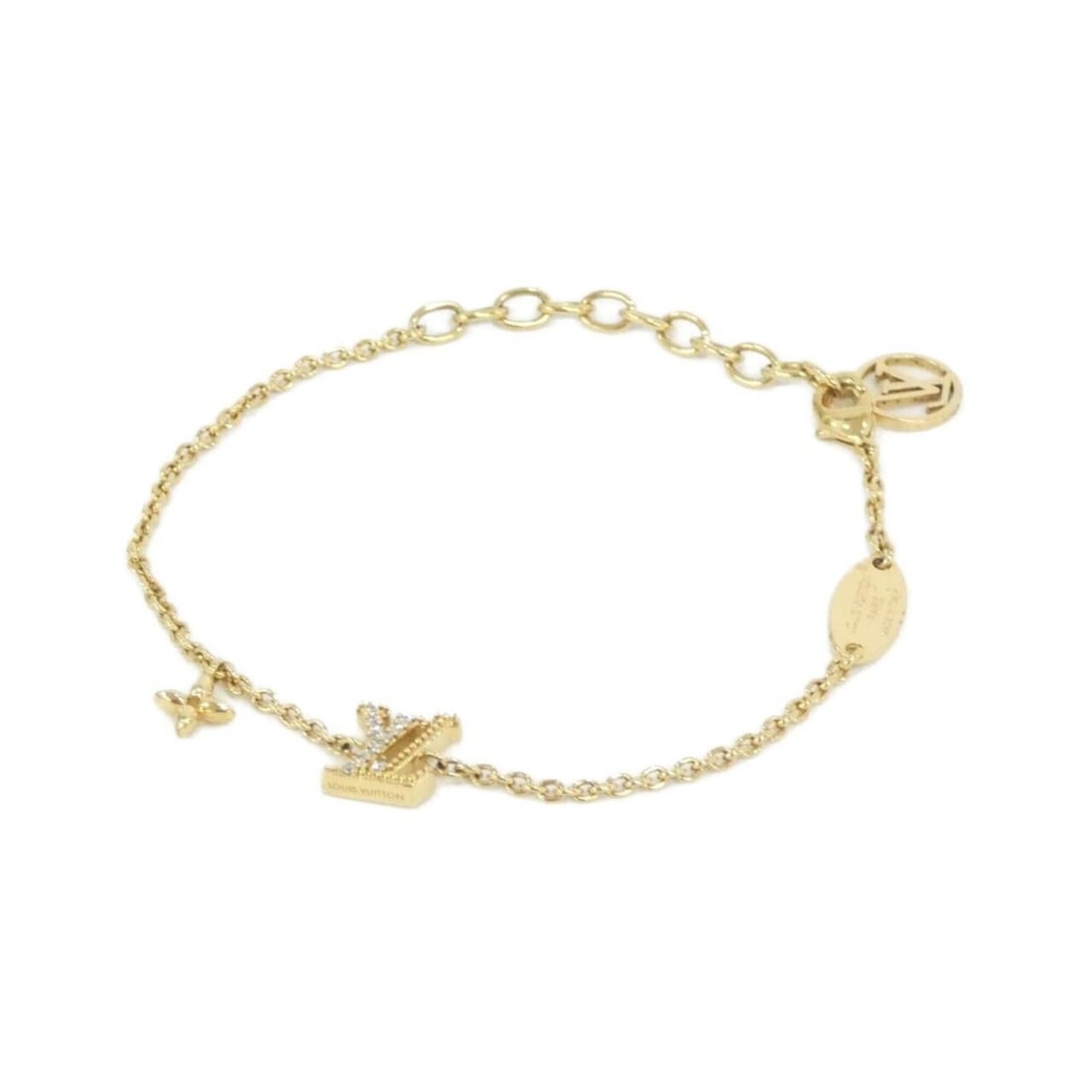 Louis Vuitton Bracelet LV Iconic M00587: --- Catalog ---Category: SizeLength: 15cm - 19cm / 5.9'' - 7.48''Category: DesignType: Charm braceletColor: GoldGender: WomenCategory: GeneralBrand: Louis Vuitton--- Item List ---Section: ConditionRan